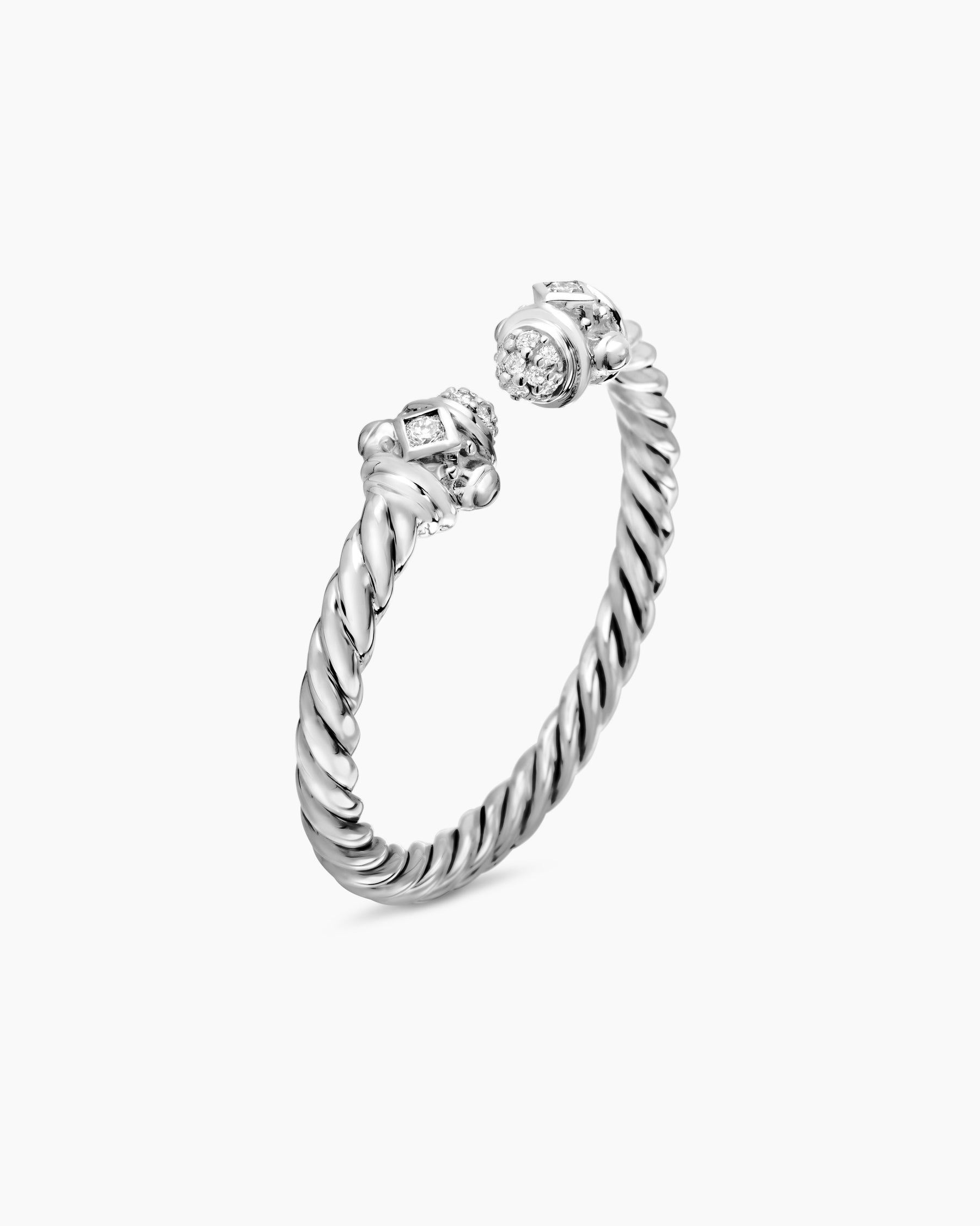 Renaissance Ring in 18K White Gold with Diamonds, 2.3mm - Image 3