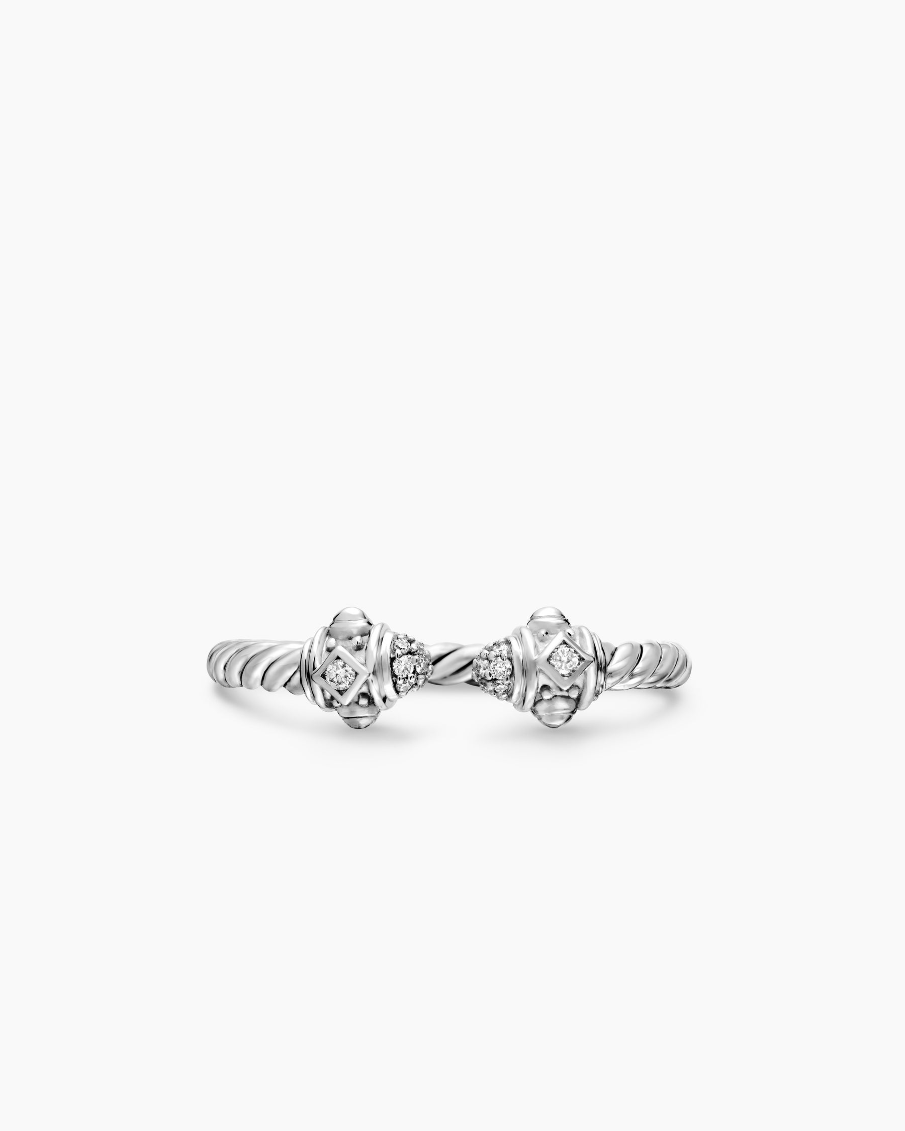 Renaissance Ring in 18K White Gold with Diamonds, 2.3mm - Image 4