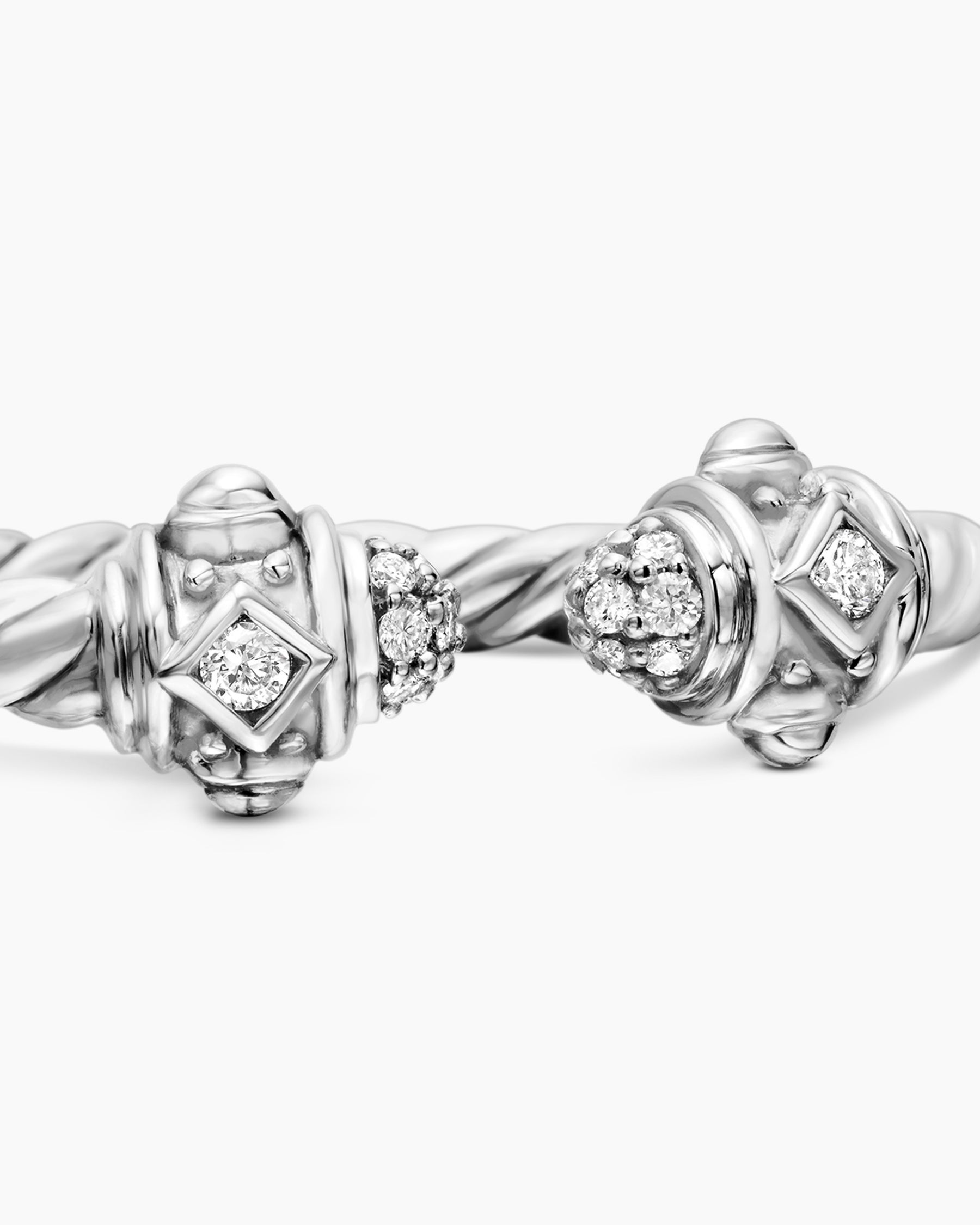 Renaissance Ring in 18K White Gold with Diamonds, 2.3mm - Image 7