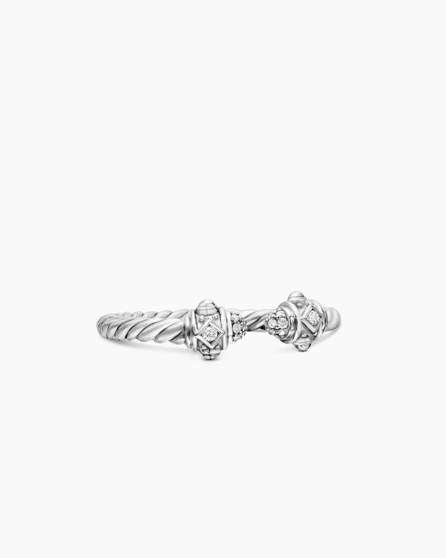 Renaissance Ring in 18K White Gold with Diamonds, 2.3mm