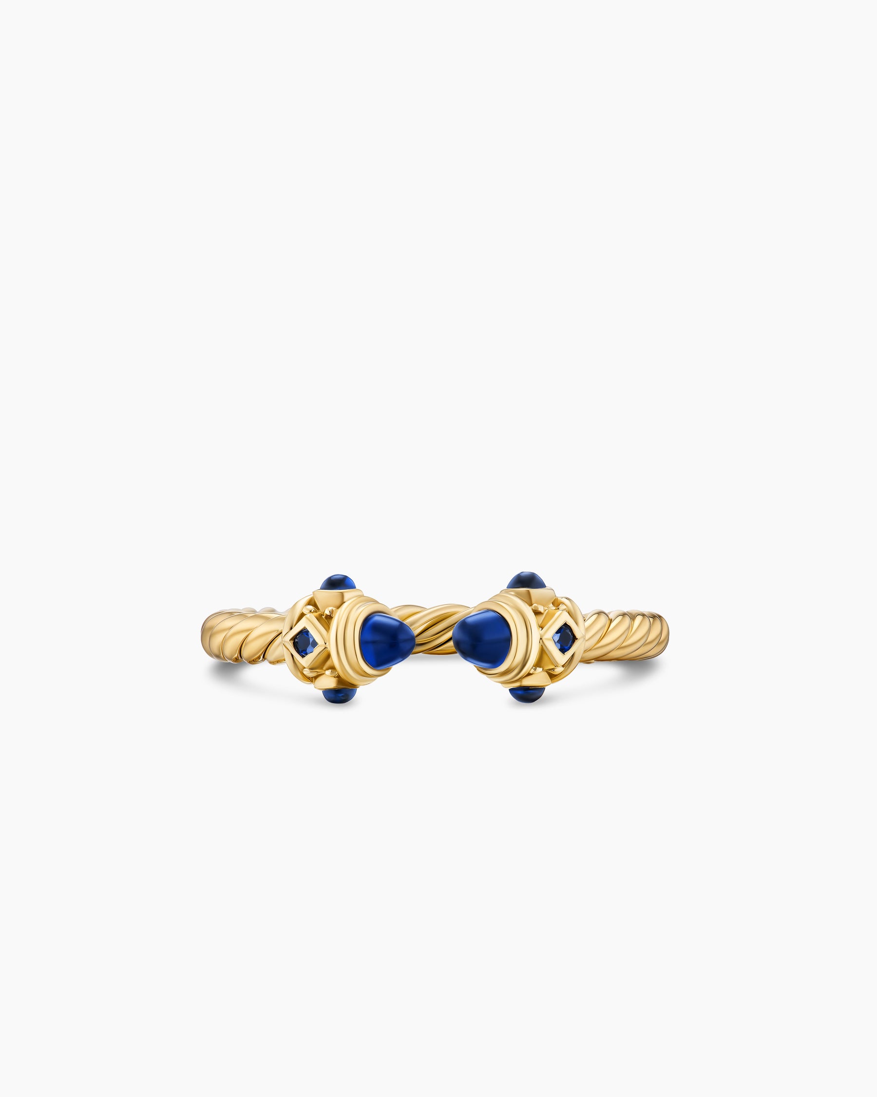 Renaissance Ring in 18K Yellow Gold with Blue Sapphires, 2.3mm - Image 4
