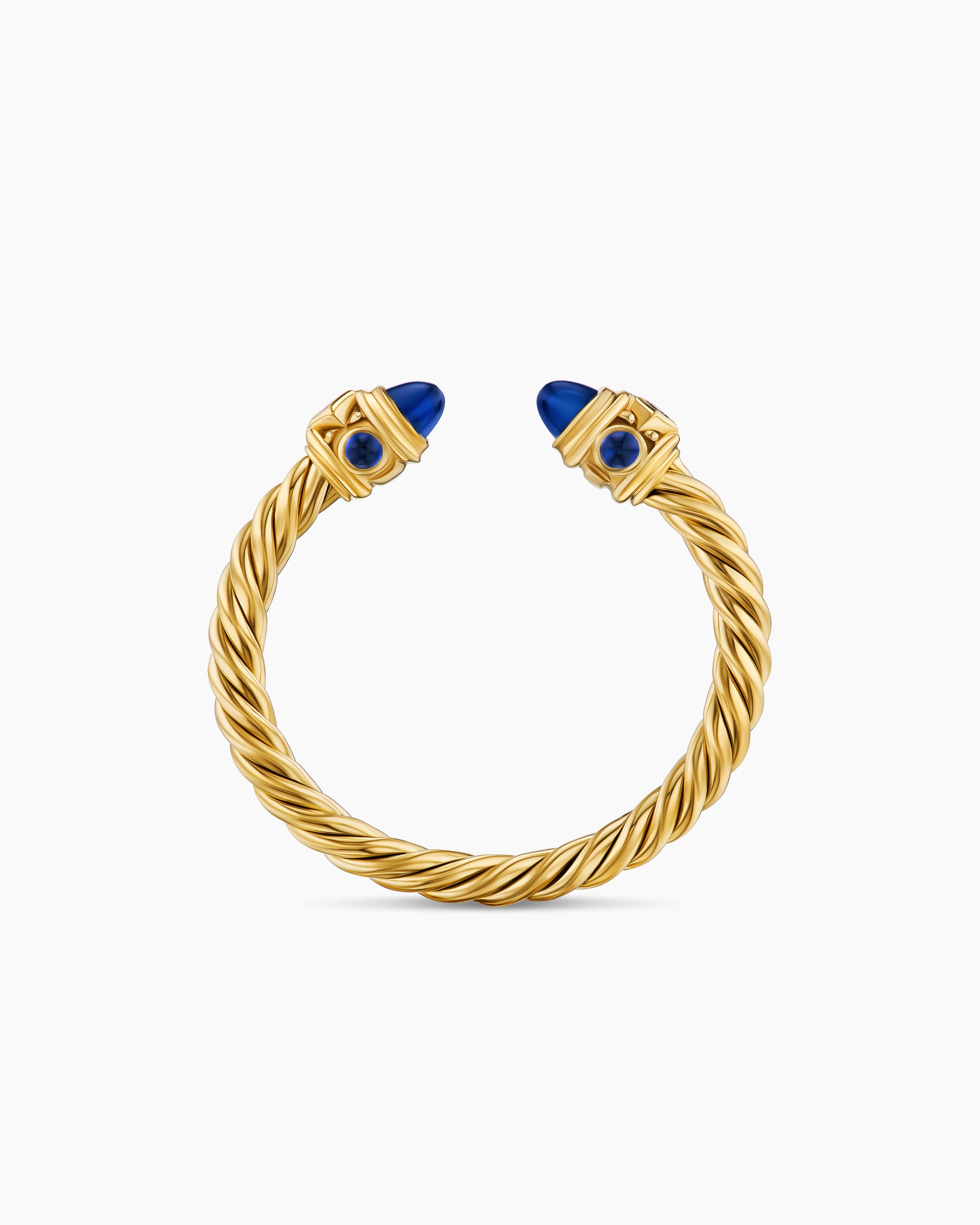 Renaissance Ring in 18K Yellow Gold with Blue Sapphires, 2.3mm - Image 5