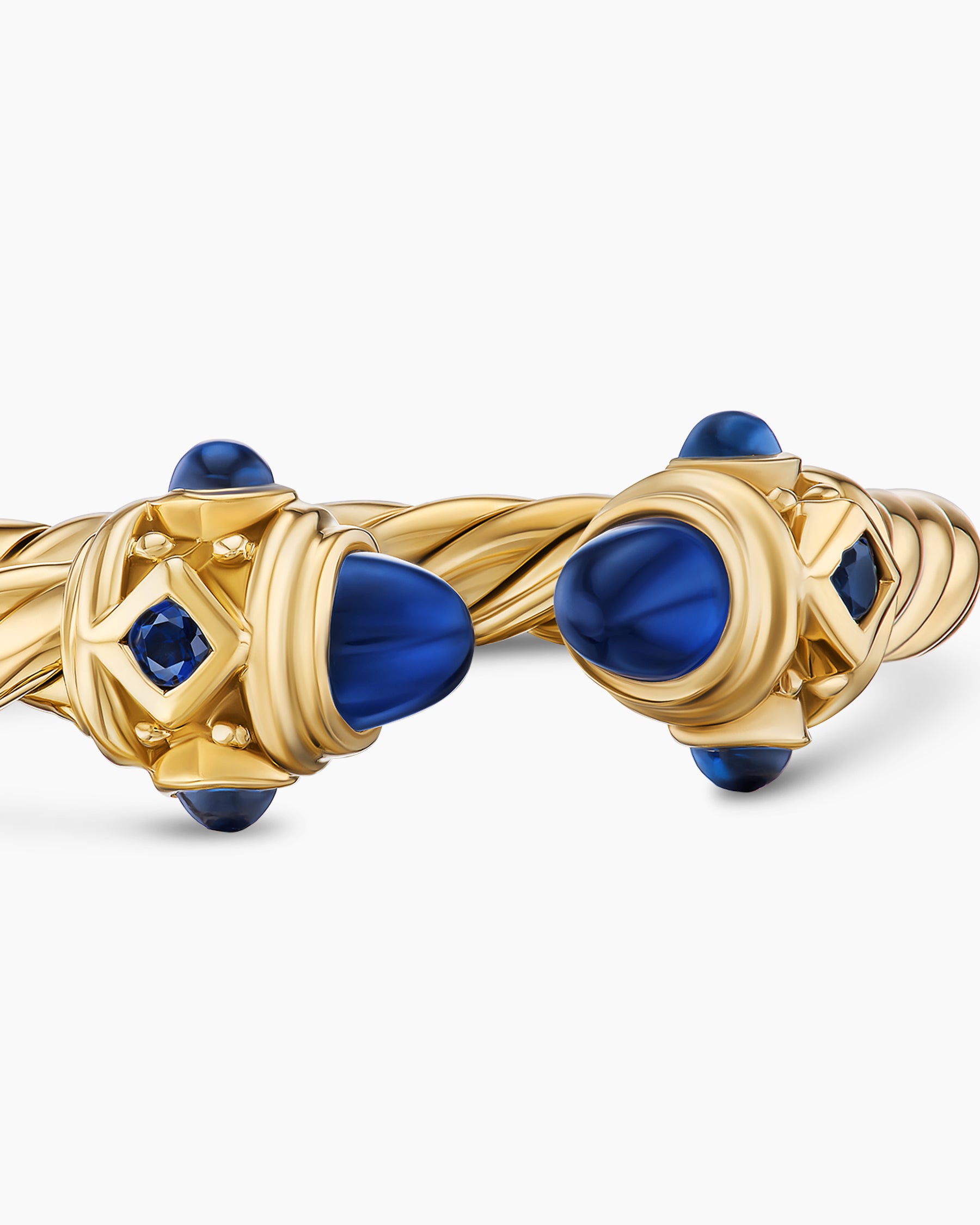Renaissance Ring in 18K Yellow Gold with Blue Sapphires, 2.3mm - Image 7