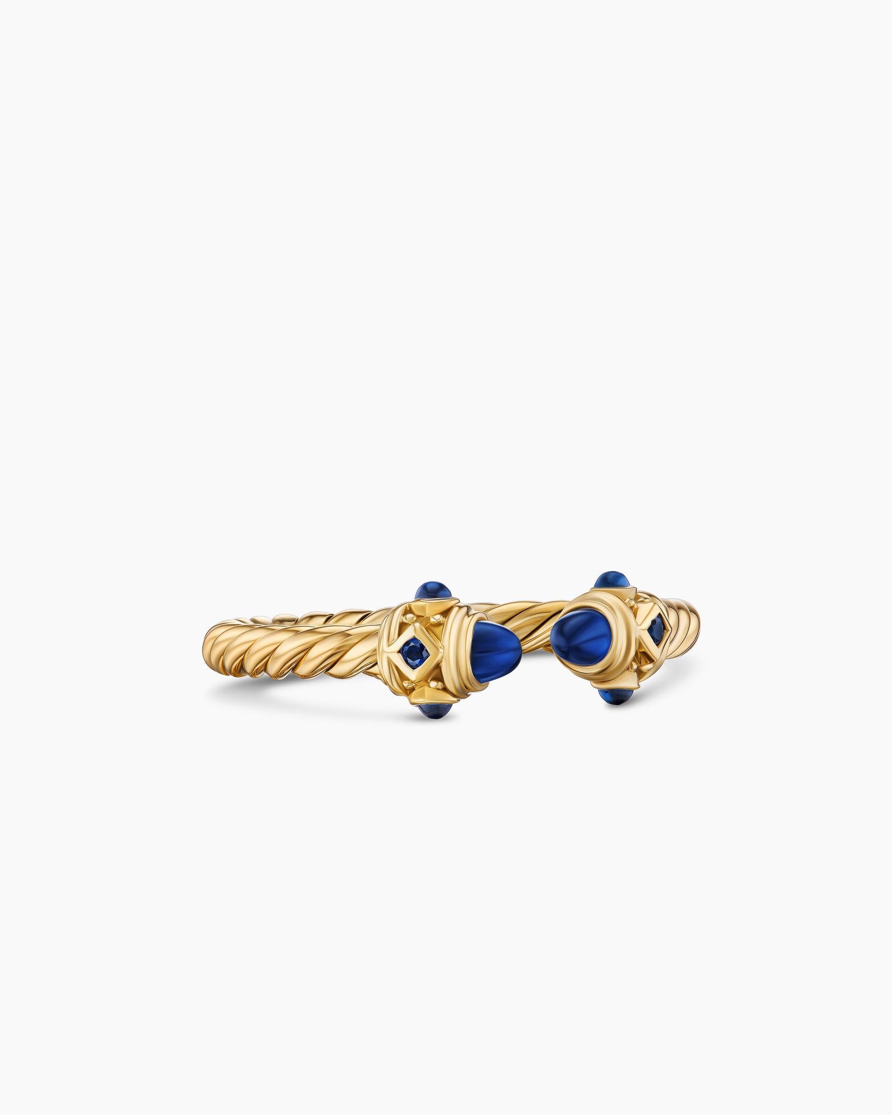 Renaissance Ring in 18K Yellow Gold with Blue Sapphires, 2.3mm