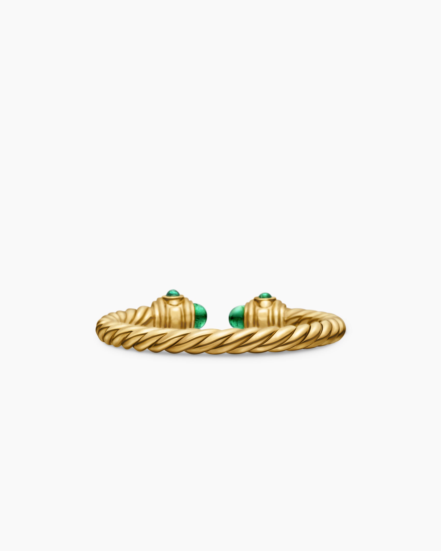 Renaissance Ring in 18K Yellow Gold with Emeralds, 2.3mm - Image 6