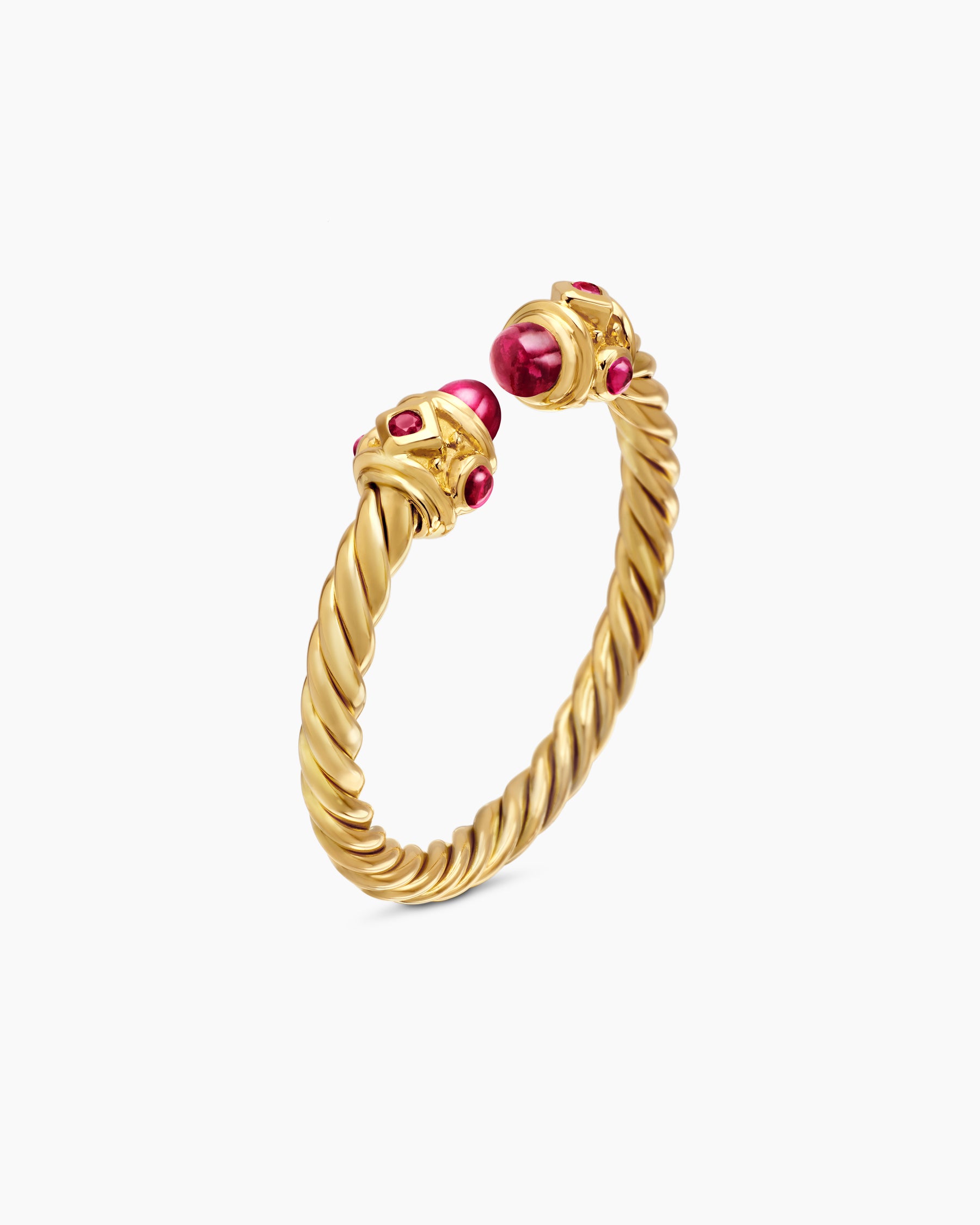 Renaissance Ring in 18K Yellow Gold with Rubies, 2.3mm - Image 3