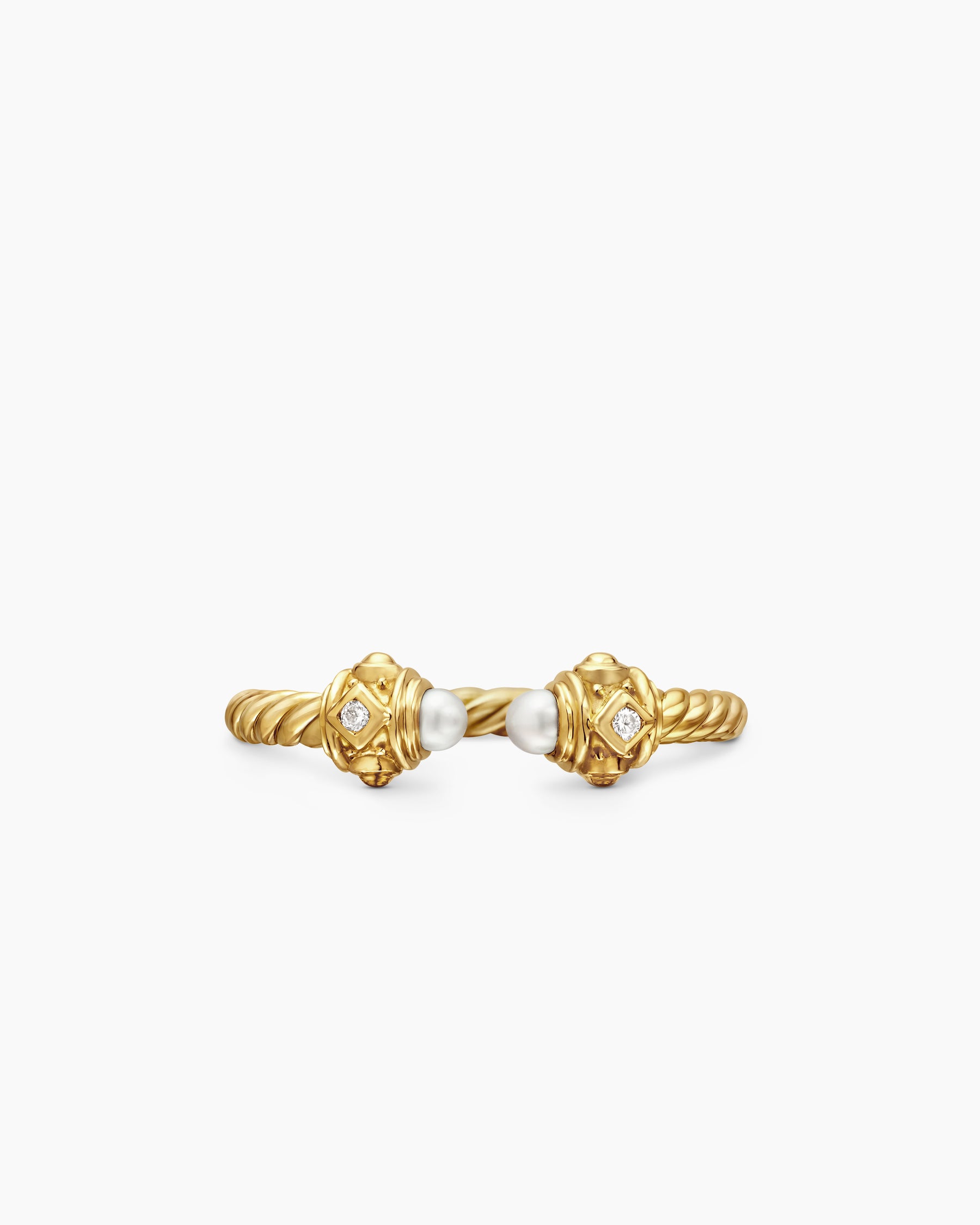 Renaissance Ring in 18K Yellow Gold with Pearls and Diamonds, 2.3mm - Image 4