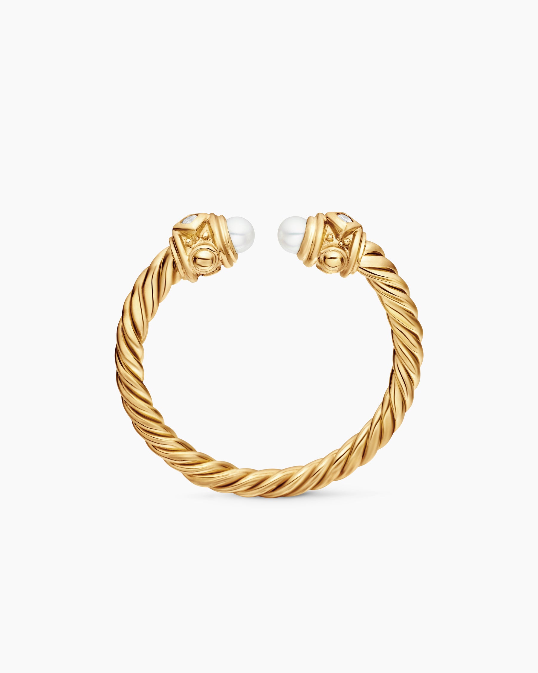 Renaissance Ring in 18K Yellow Gold with Pearls and Diamonds, 2.3mm - Image 5