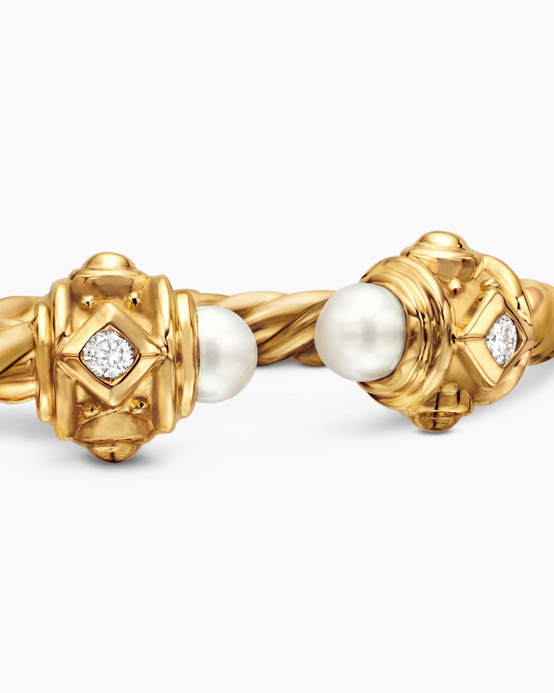 Renaissance Ring in 18K Yellow Gold with Pearls and Diamonds, 2.3mm - Image 7
