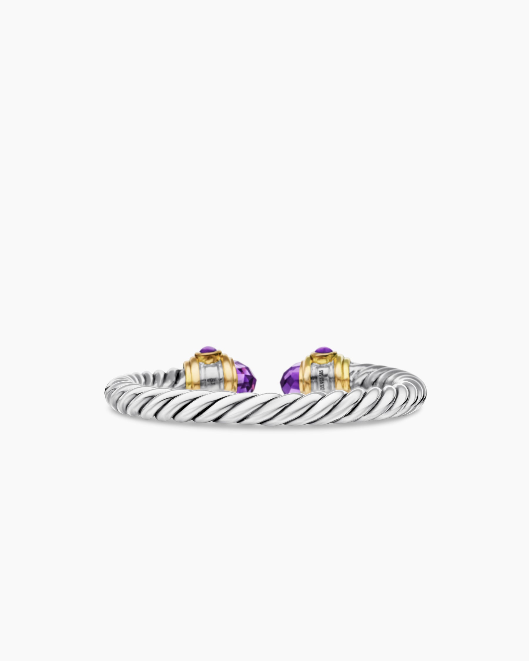 Renaissance Ring in Sterling Silver with 14K Yellow Gold, Amethyst and Diamonds, 2.3mm - Image 6