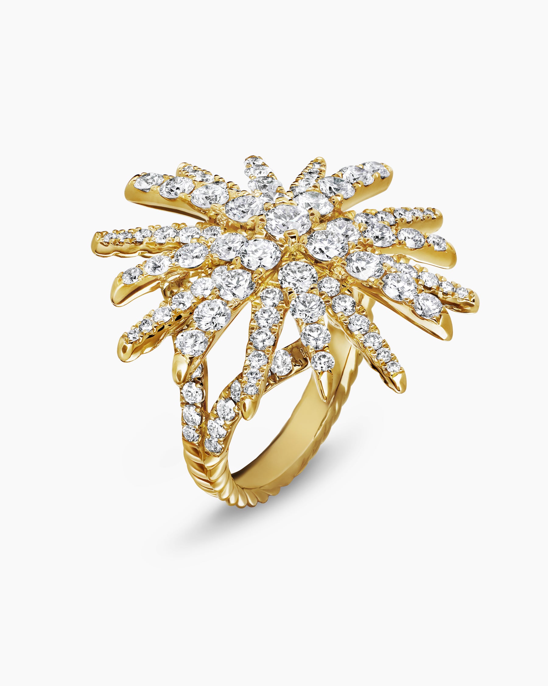 Starburst Ring in 18K Yellow Gold with Diamonds, 28mm - Image 3