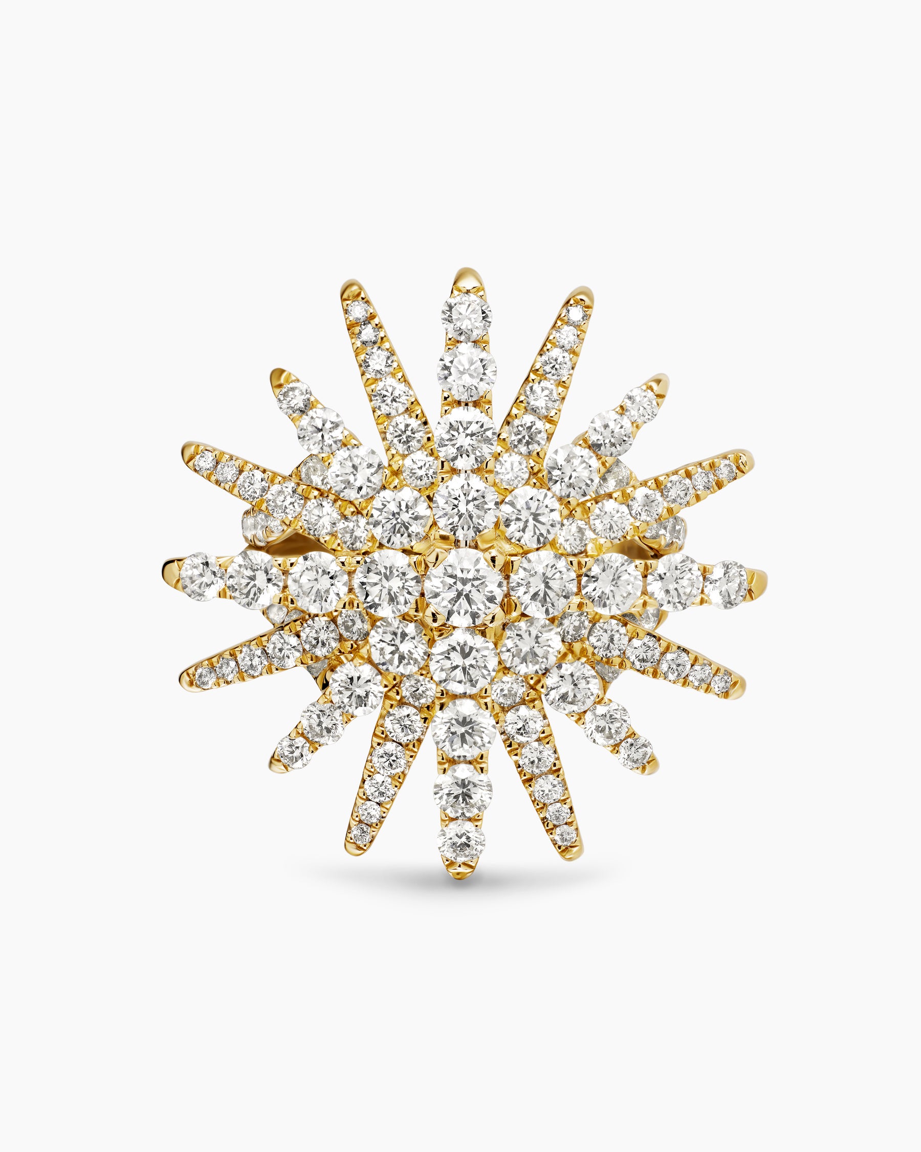 Starburst Ring in 18K Yellow Gold with Diamonds, 28mm - Image 4