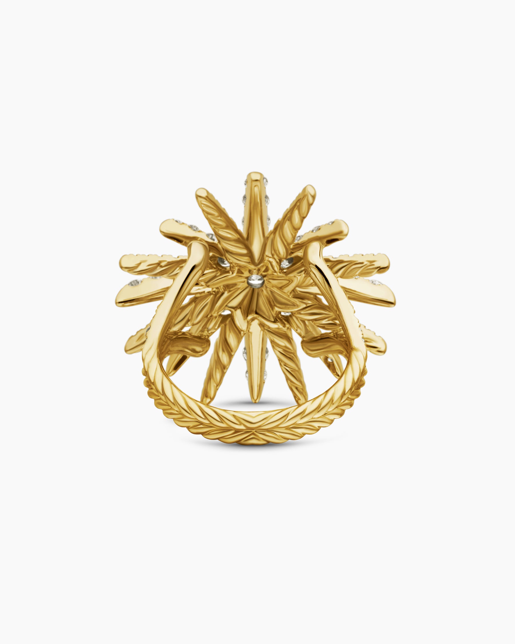 Starburst Ring in 18K Yellow Gold with Diamonds, 28mm - Image 6