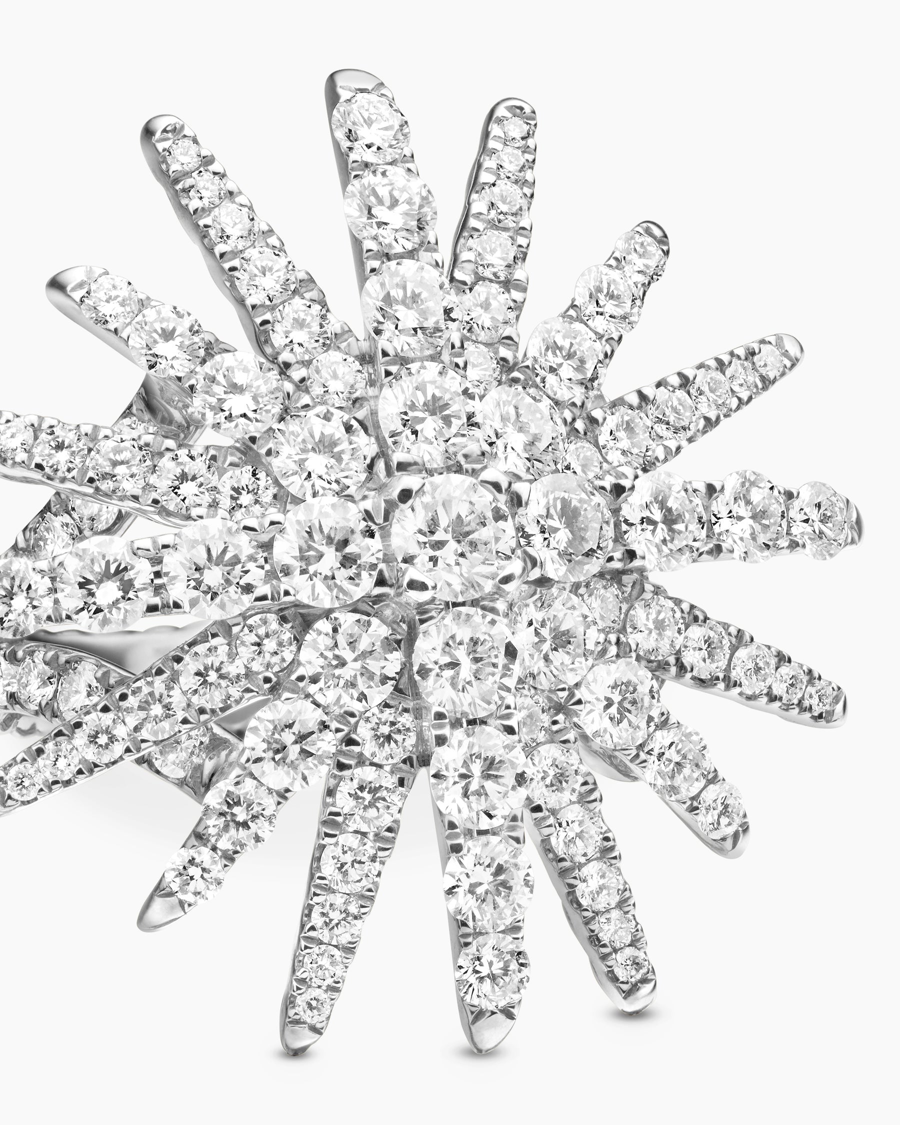 Starburst Ring in 18K White Gold with Diamonds, 28mm - Image 5