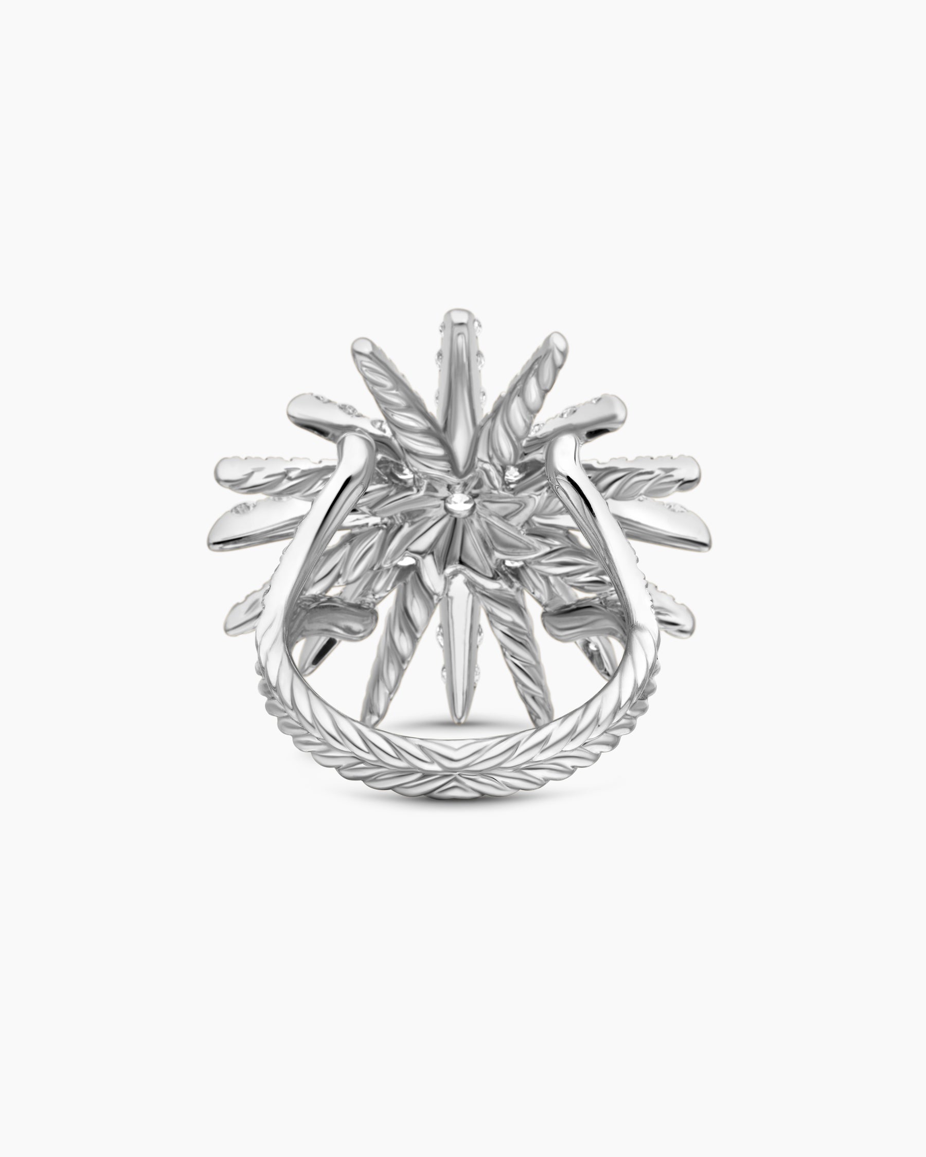 Starburst Ring in 18K White Gold with Diamonds, 28mm - Image 6