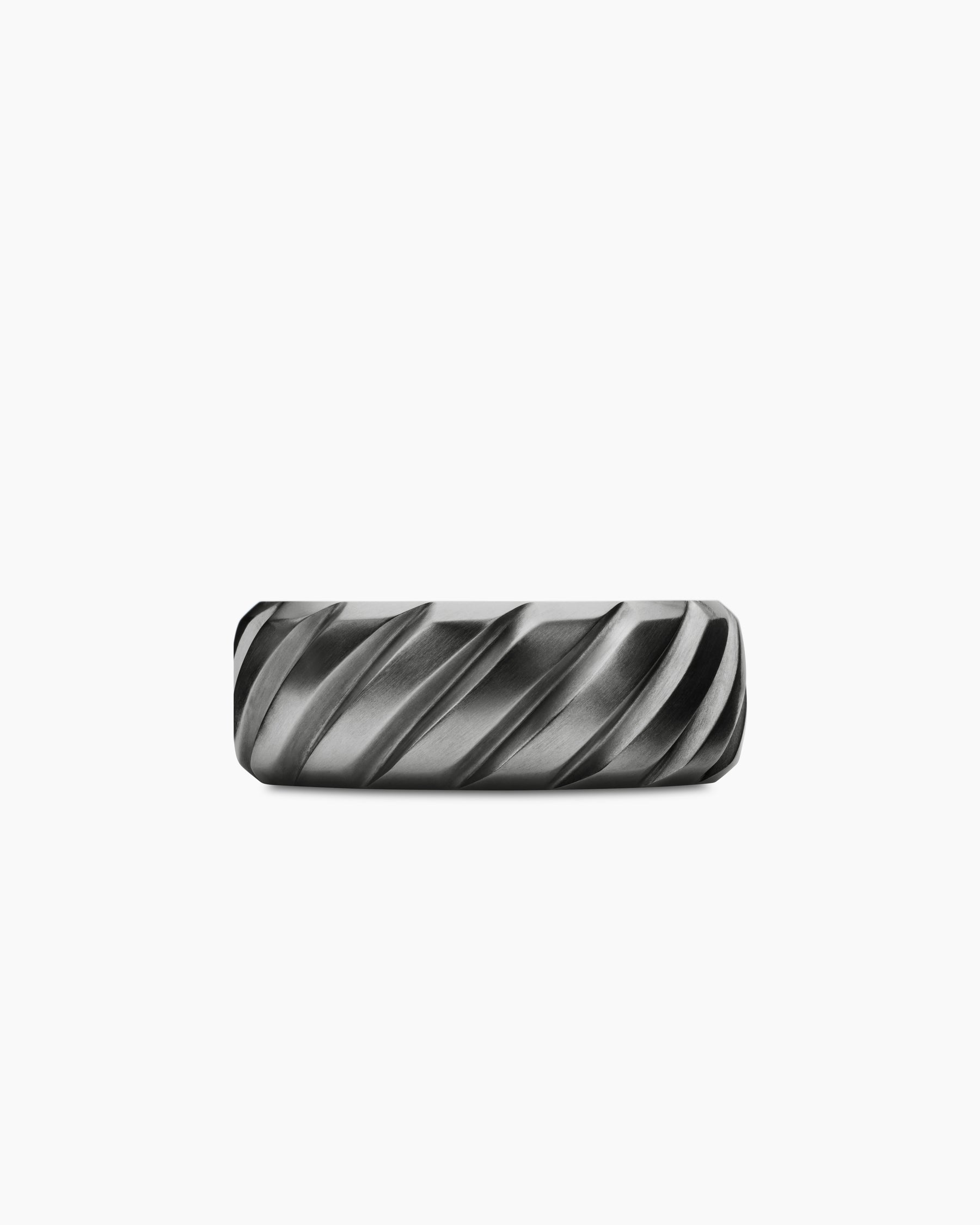 Modern Cable Band Ring in Grey Titanium, 9mm - Image 4