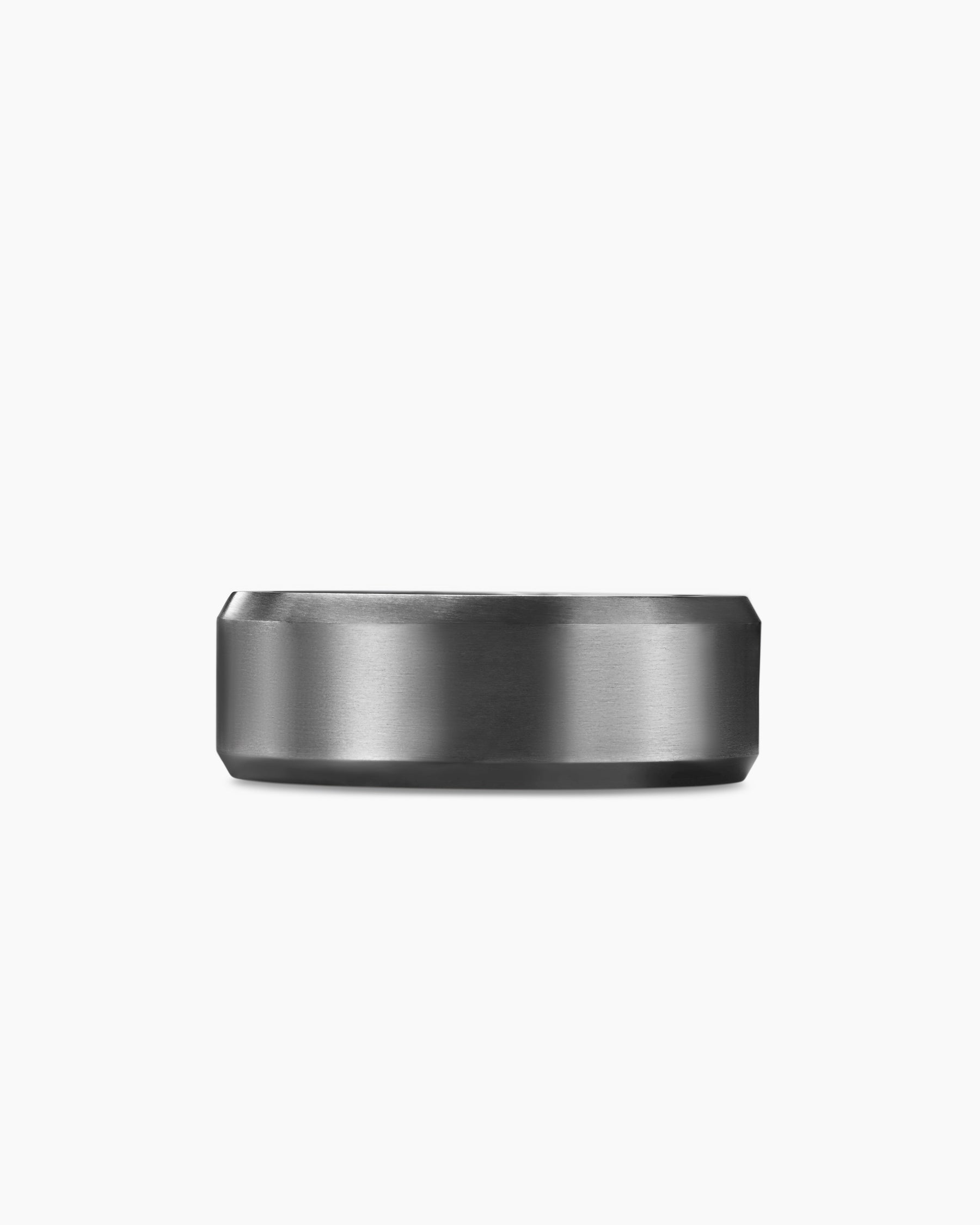 Streamline Beveled Band Ring in Grey Titanium, 8.5mm - Image 4
