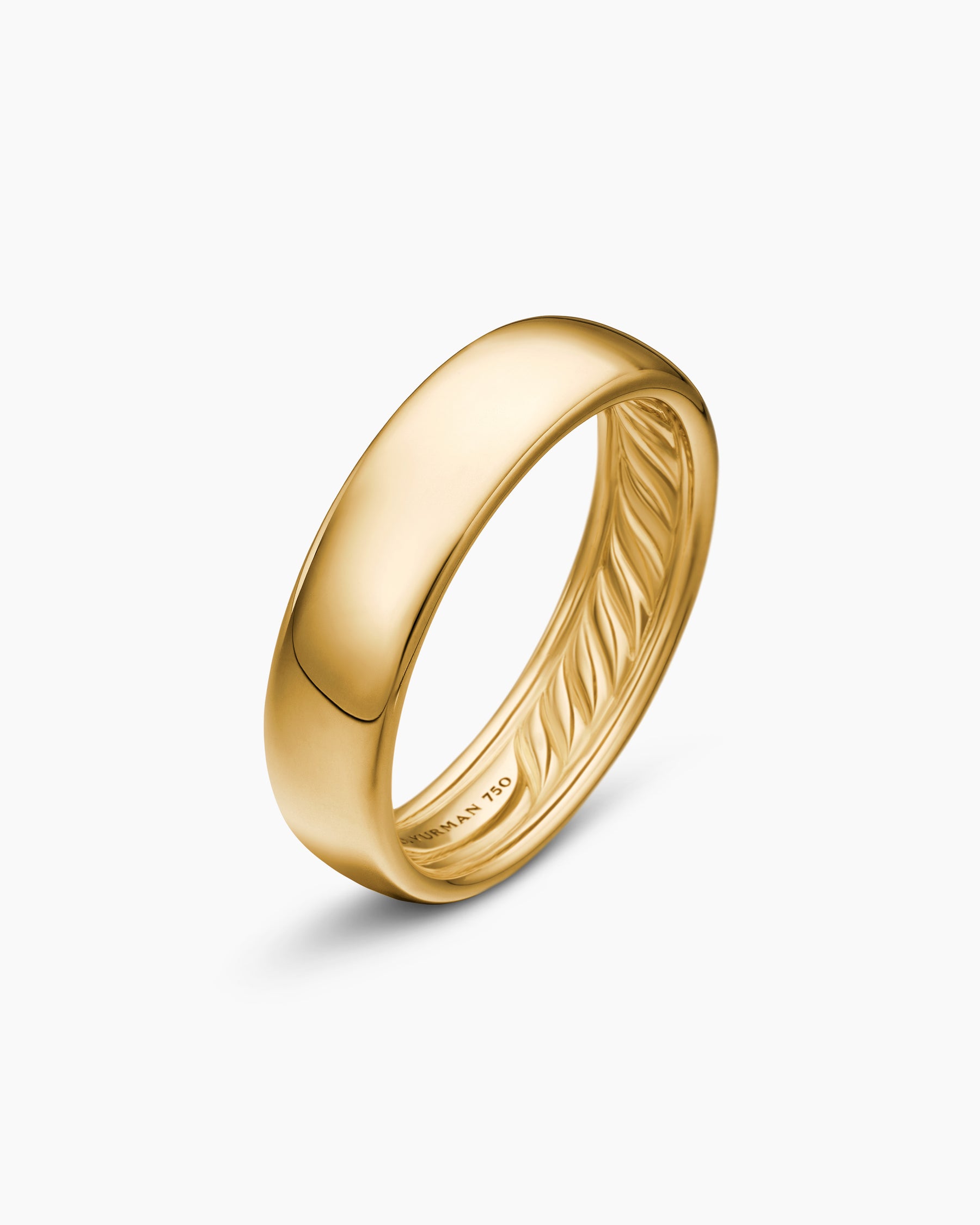 DY Classic Band Ring in 18K Yellow Gold, 6mm - Image 3