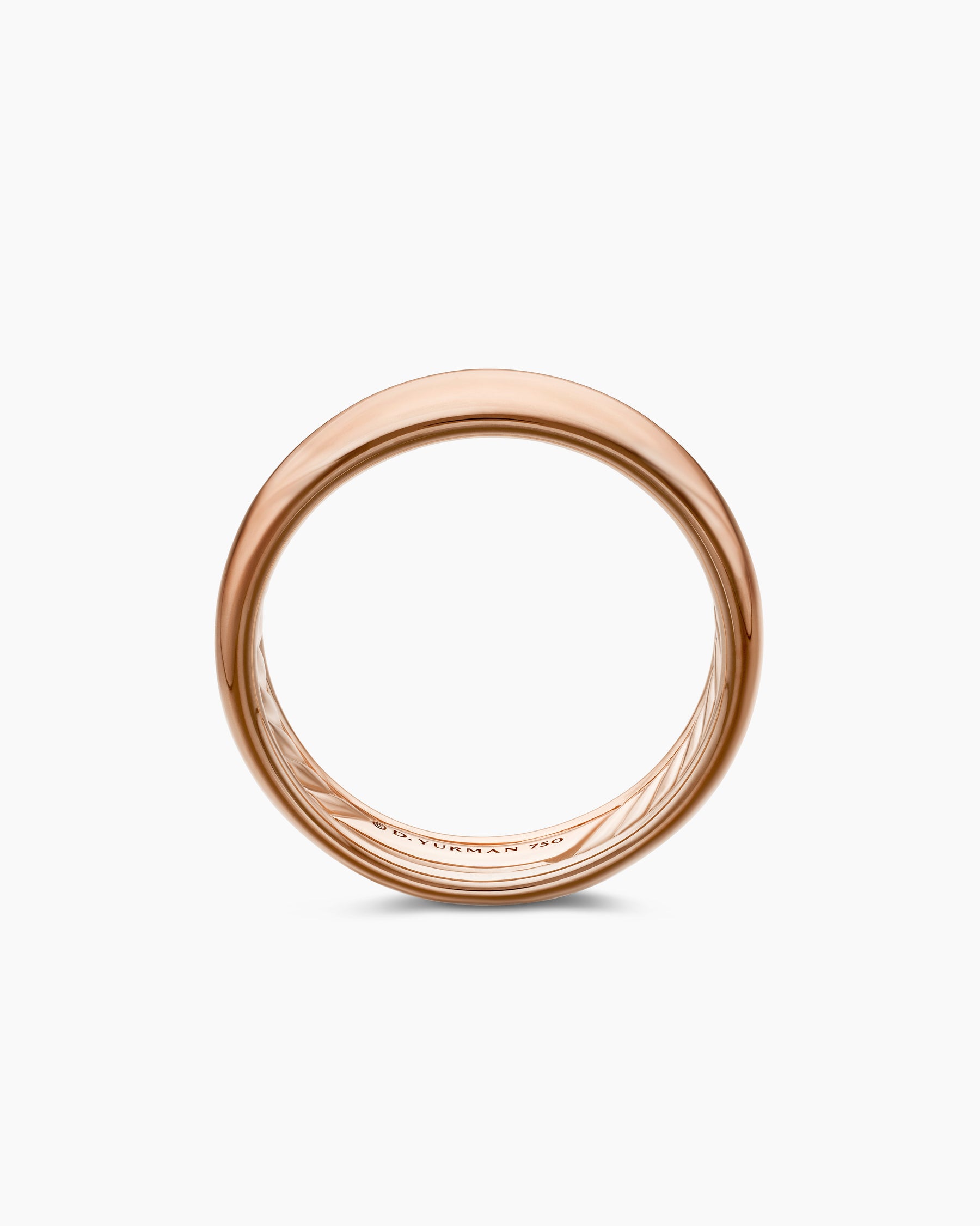 DY Classic Band Ring in 18K Rose Gold, 6mm - Image 5