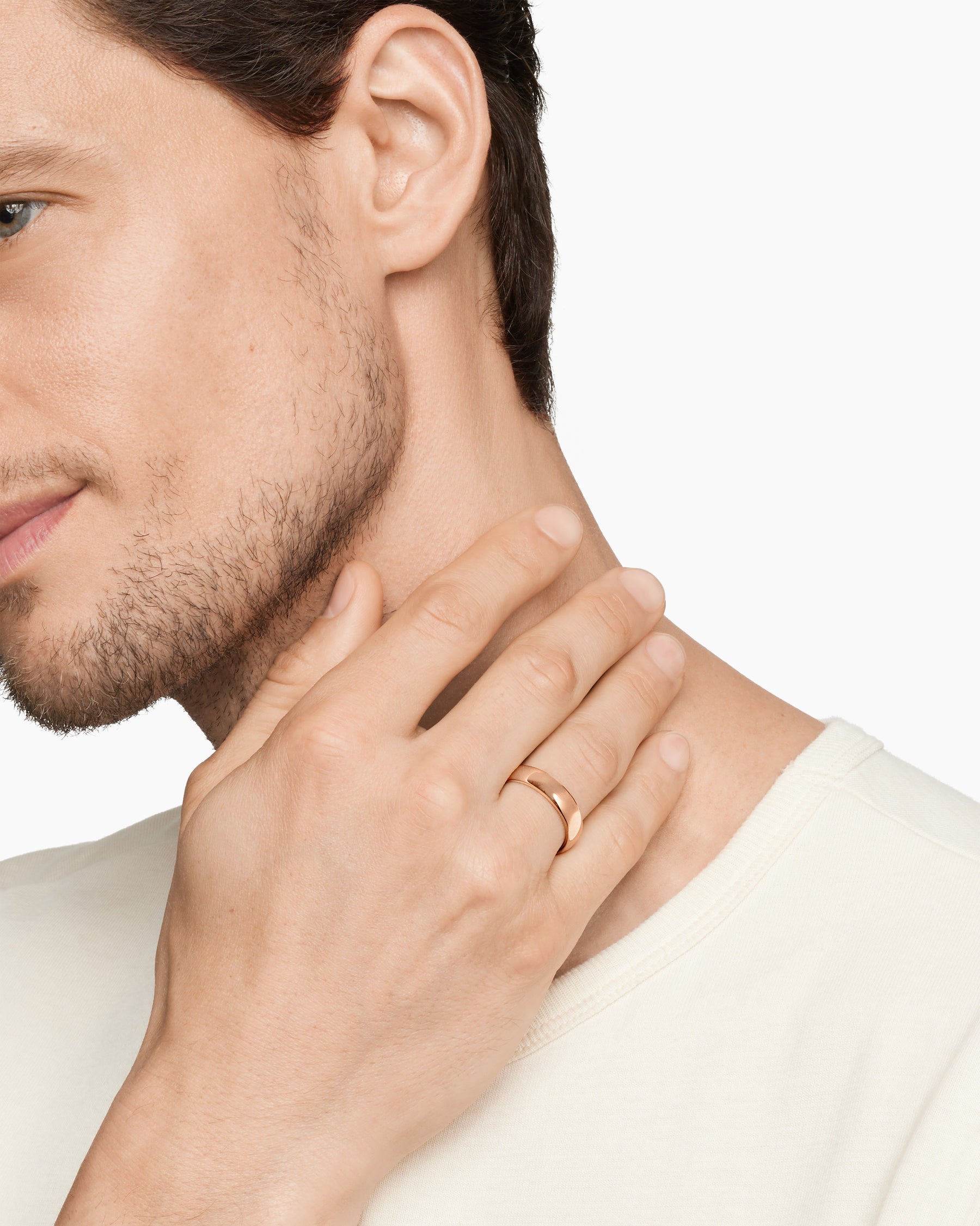 DY Classic Band Ring in 18K Rose Gold, 6mm - Image 7