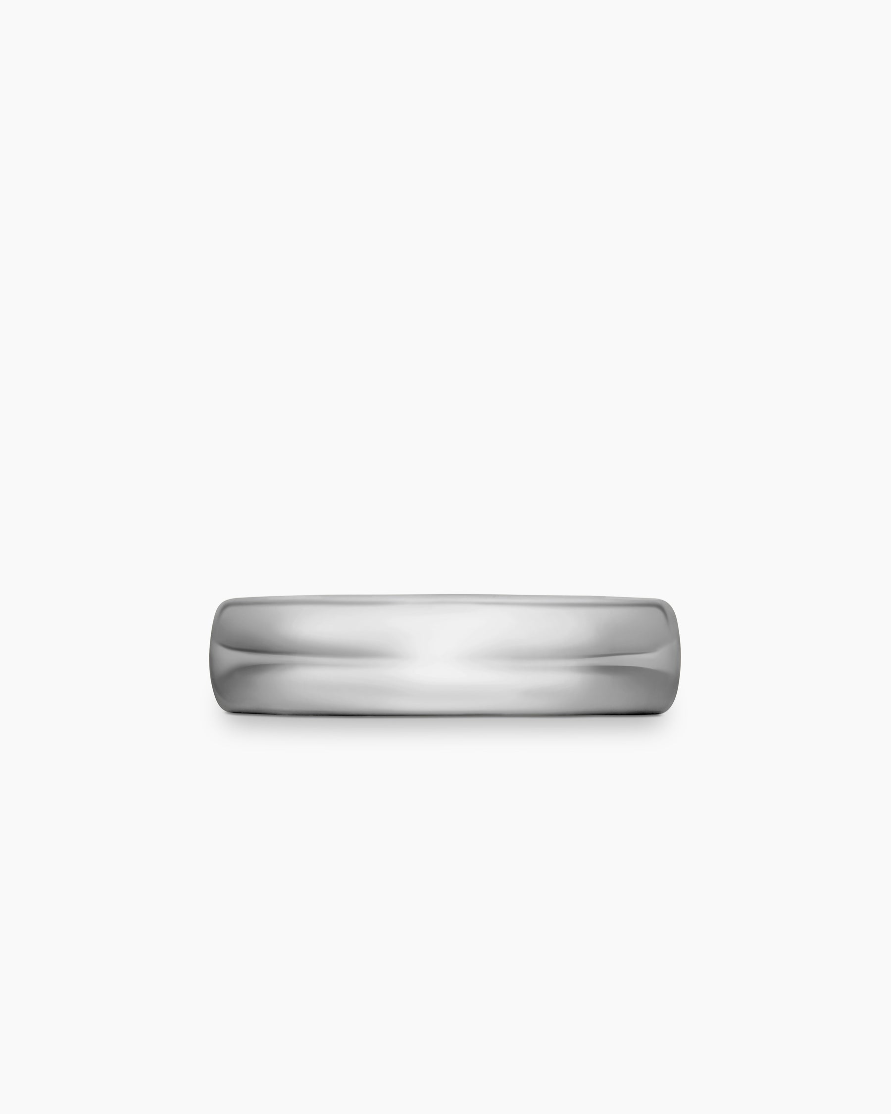 DY Classic Band Ring in 18K White Gold, 6mm - Image 4
