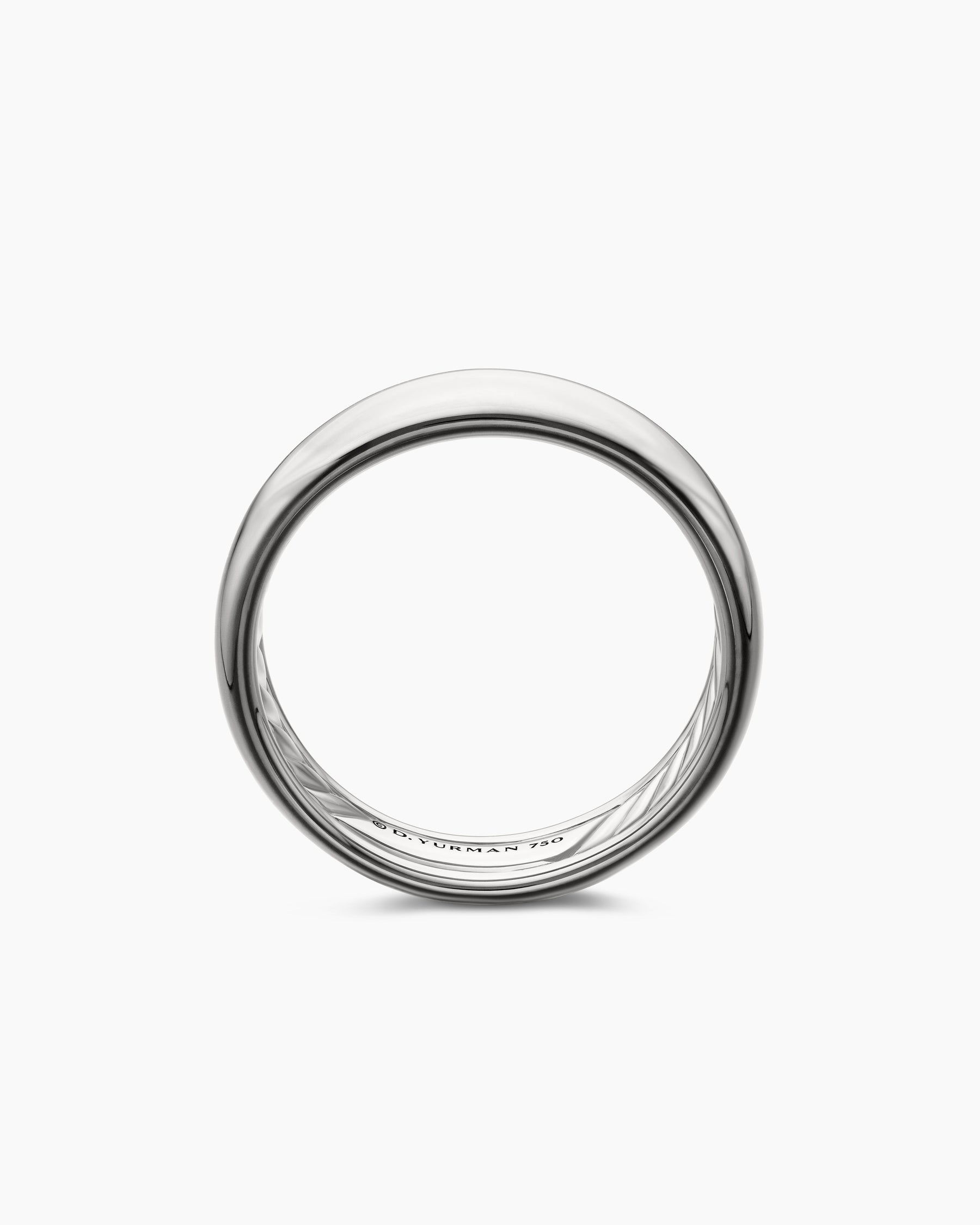 DY Classic Band Ring in 18K White Gold, 6mm - Image 5