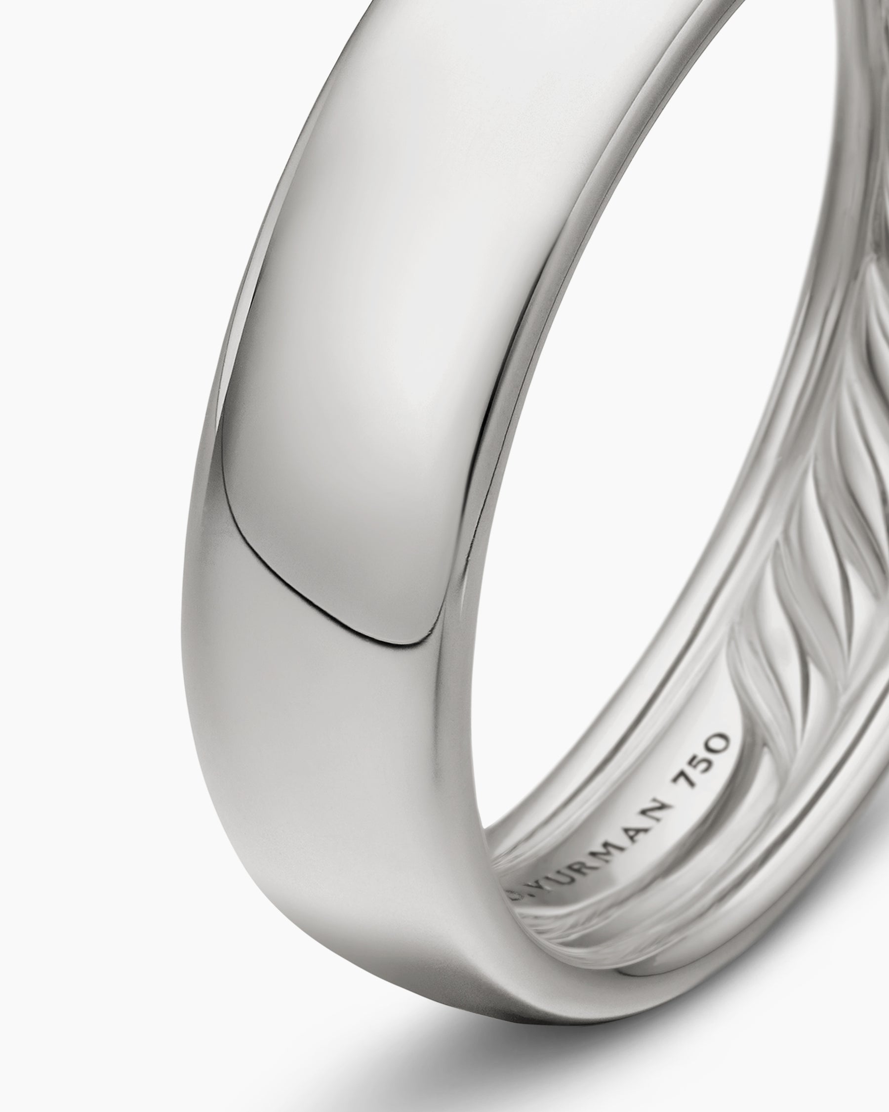 DY Classic Band Ring in 18K White Gold, 6mm - Image 6