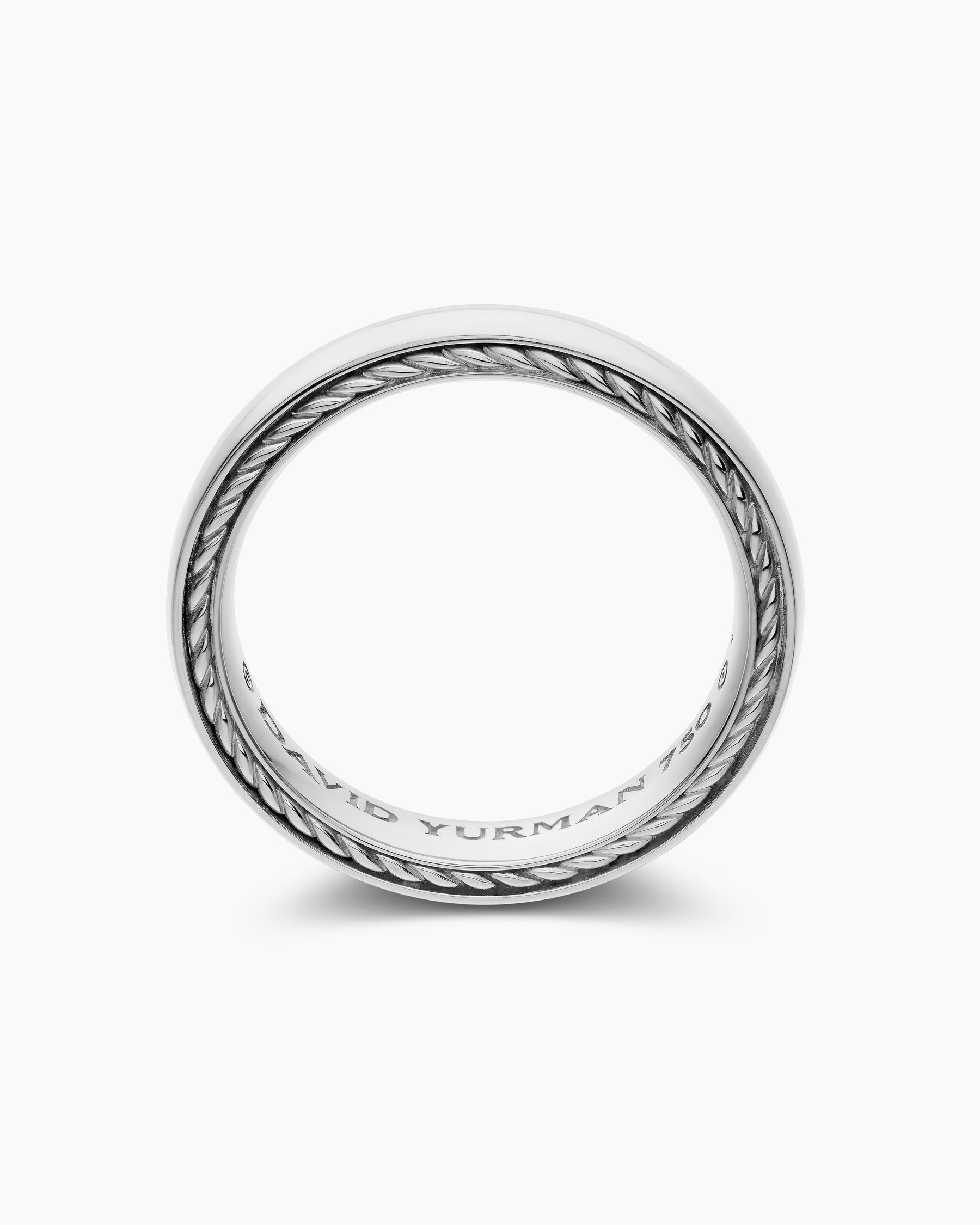 Streamline Band Ring in 18K White Gold, 4mm - Image 5