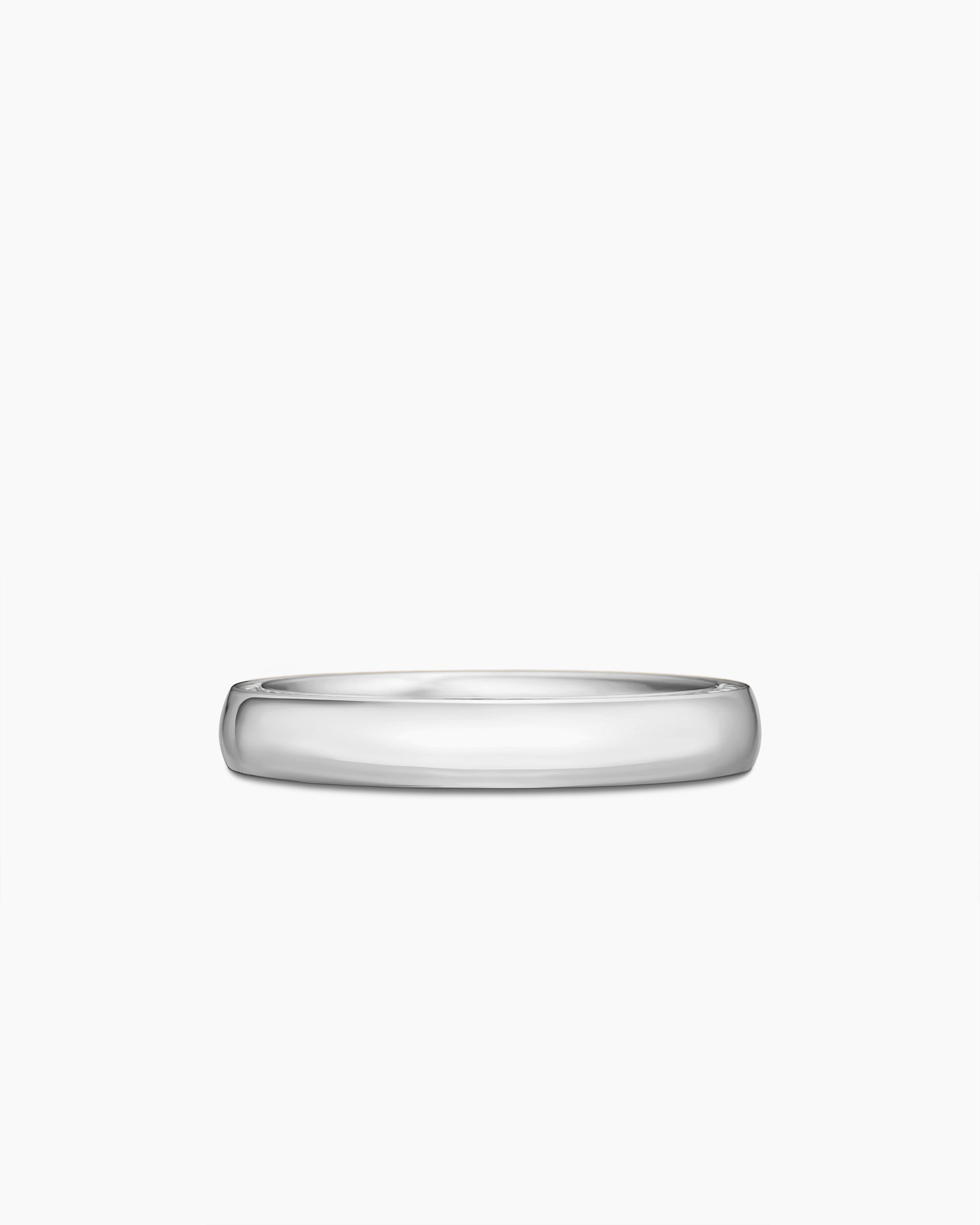 Streamline Band Ring in 18K White Gold, 4mm