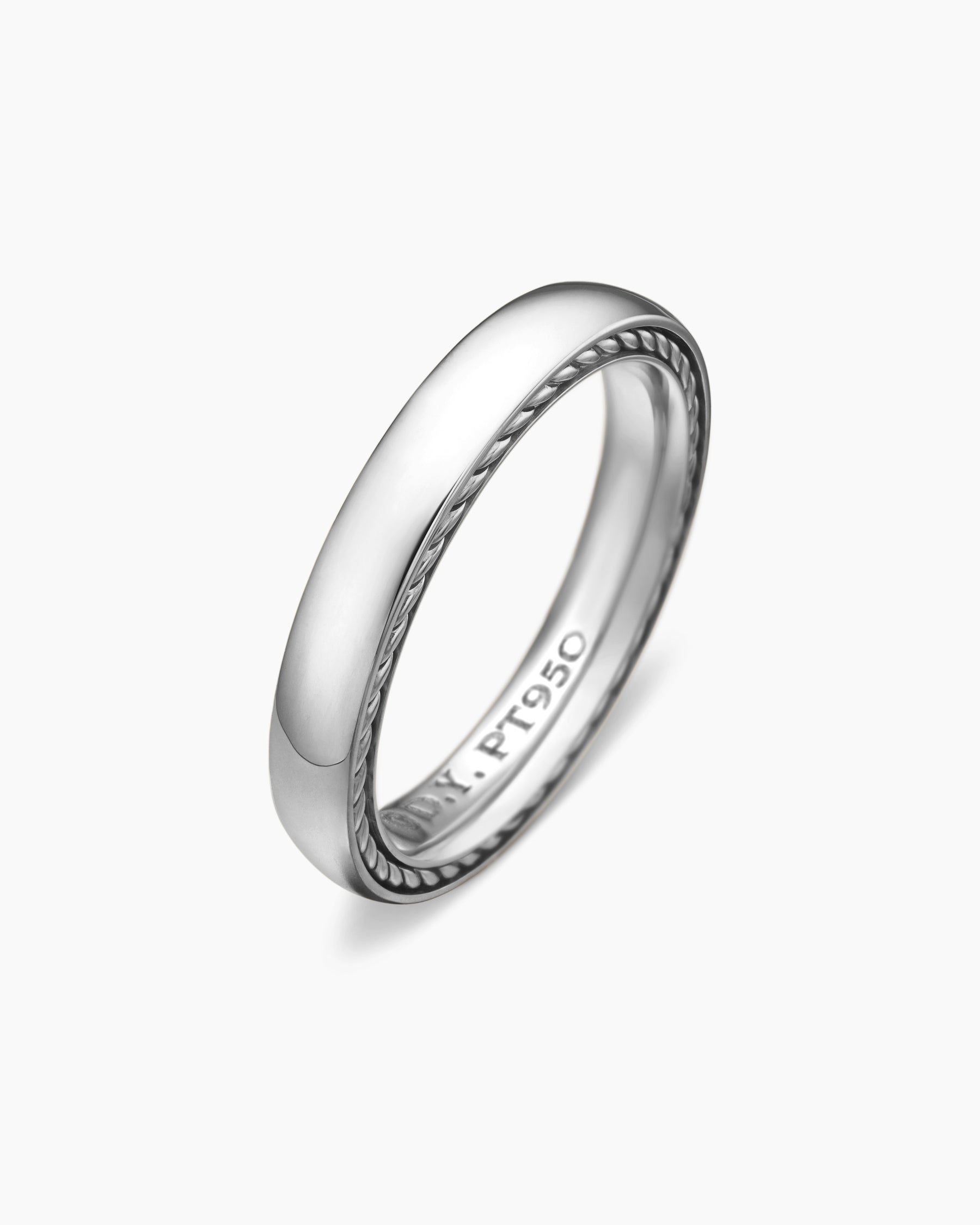 Streamline Band Ring in Platinum, 4mm - Image 3