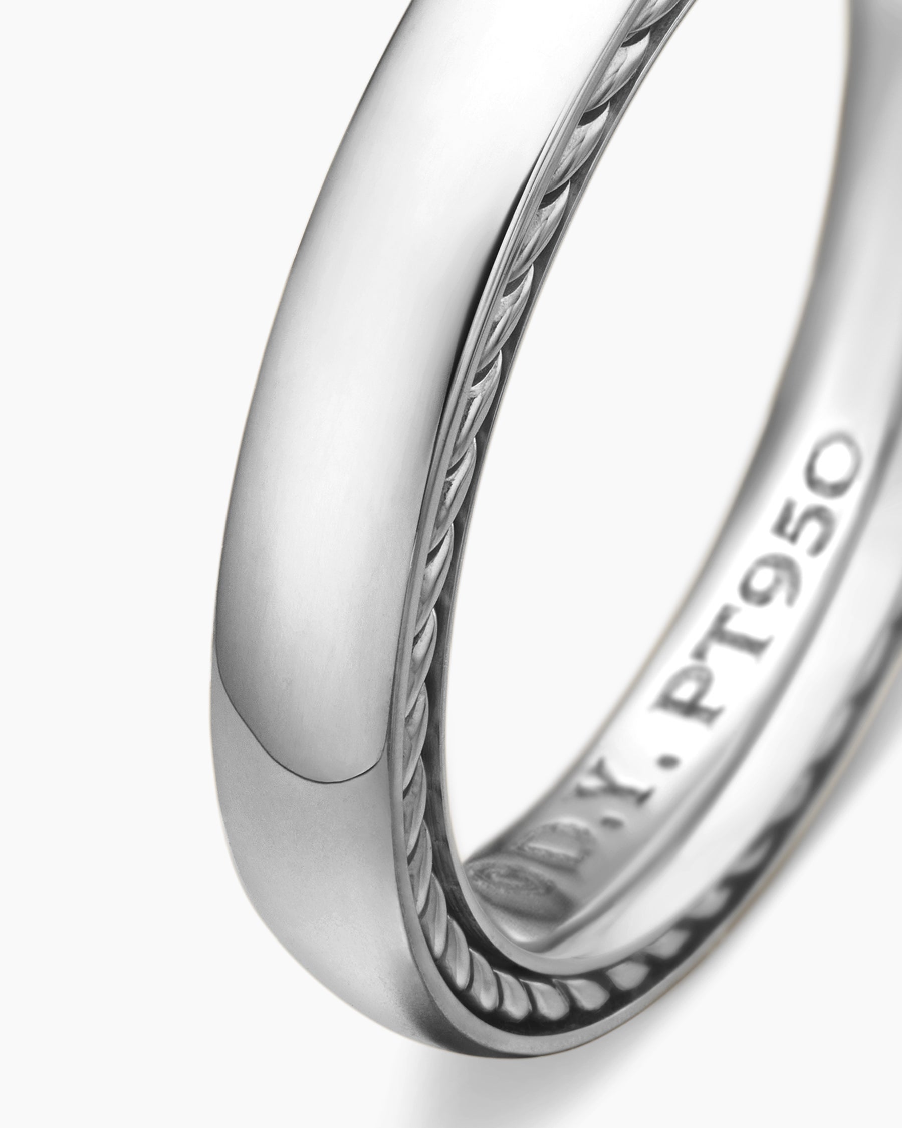 Streamline Band Ring in Platinum, 4mm - Image 6