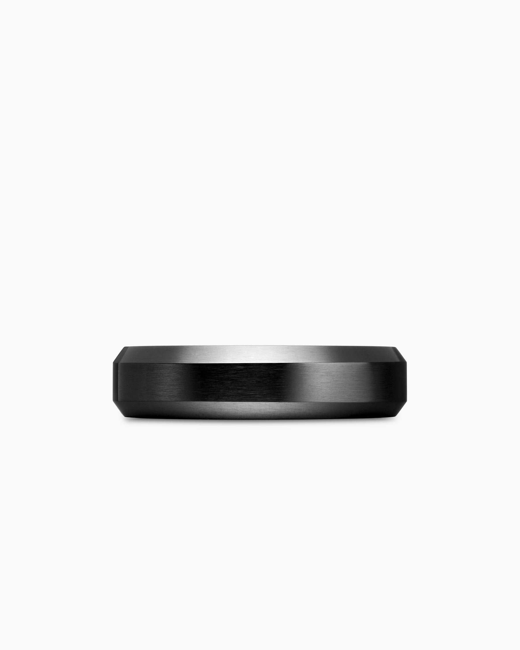 Beveled Band Ring in Black Titanium, 6mm - Image 4