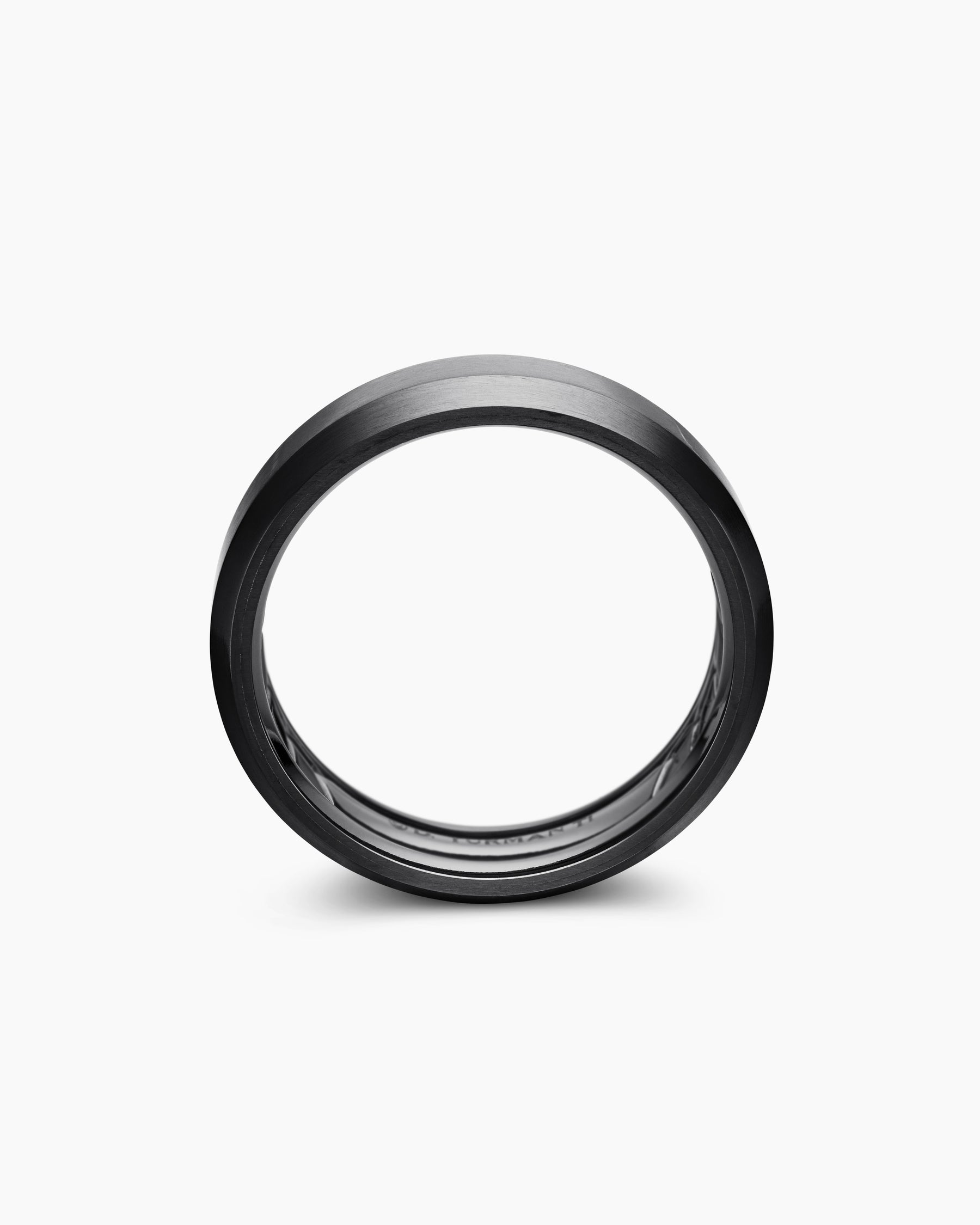 Beveled Band Ring in Black Titanium, 6mm - Image 5