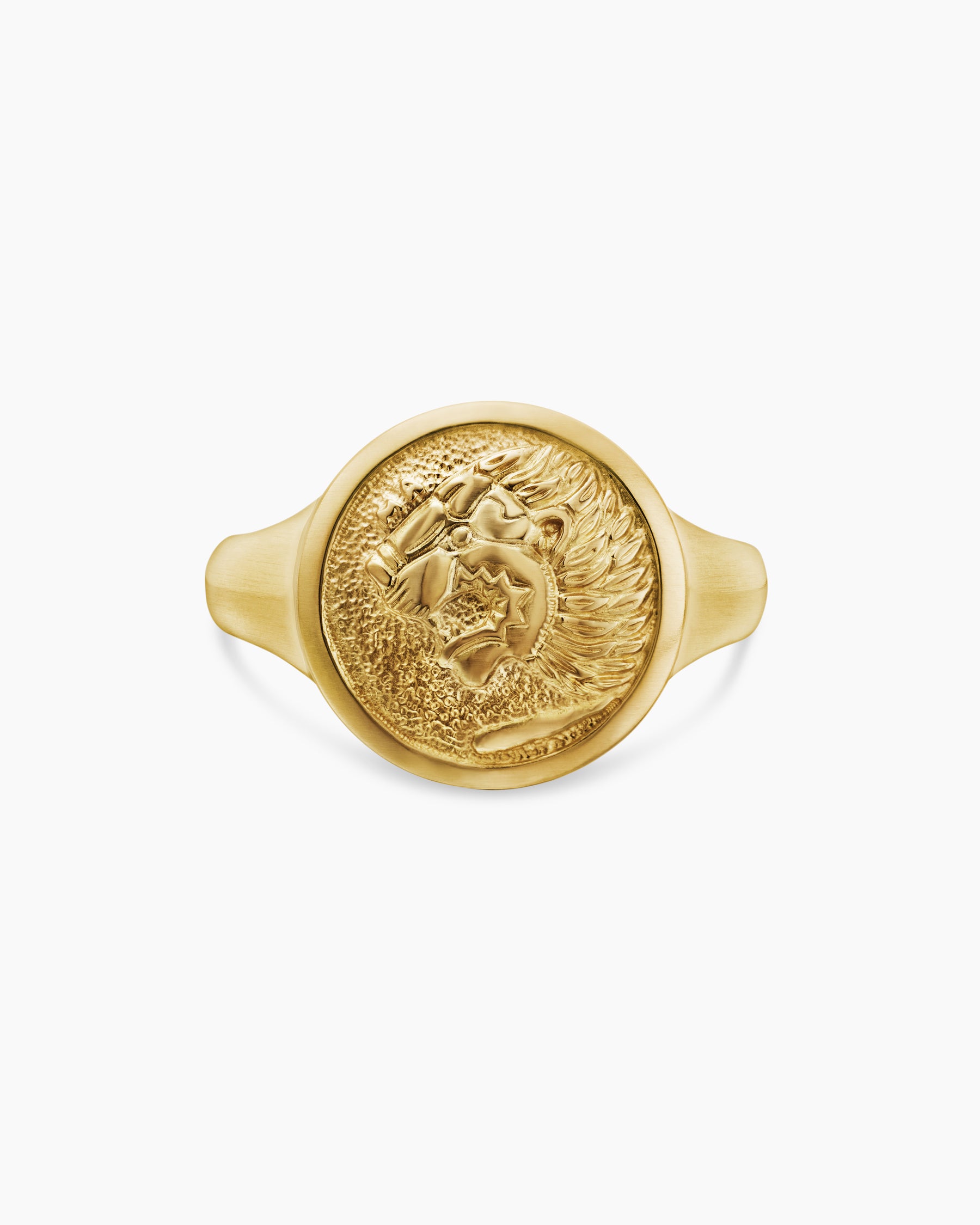Petrvs Lion Pinky Ring in 18K Yellow Gold, 15mm - Image 4