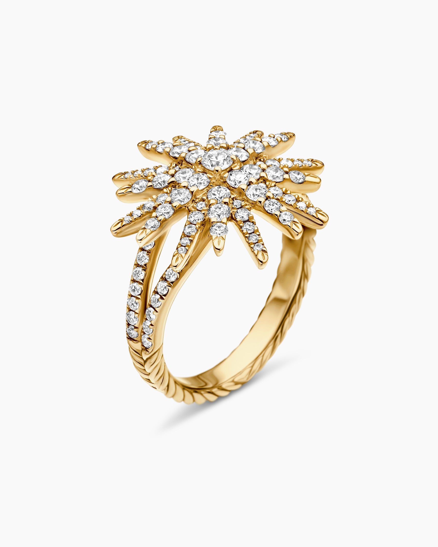 Starburst Ring in 18K Yellow Gold with Diamonds, 20mm - Image 3