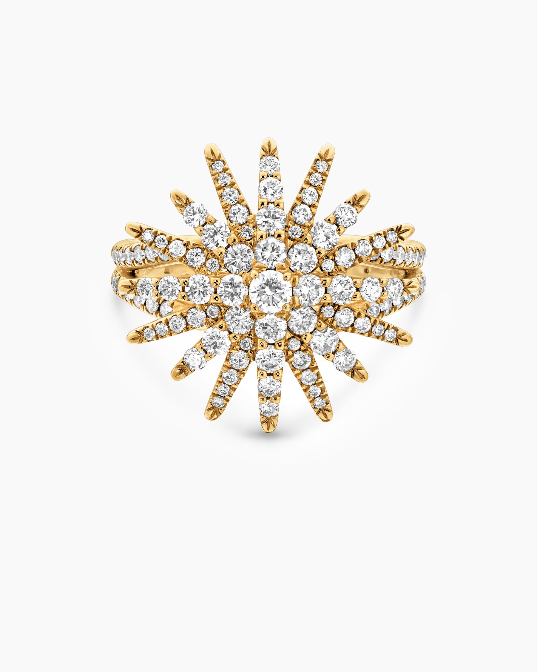 Starburst Ring in 18K Yellow Gold with Diamonds, 20mm - Image 4