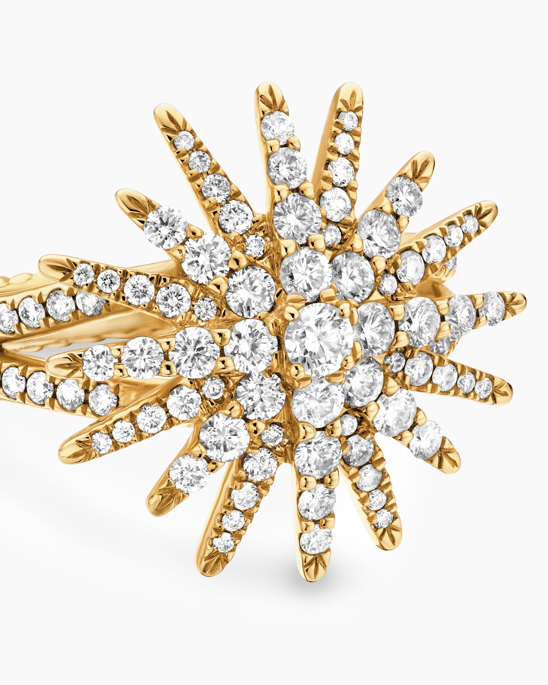 Starburst Ring in 18K Yellow Gold with Diamonds, 20mm - Image 5