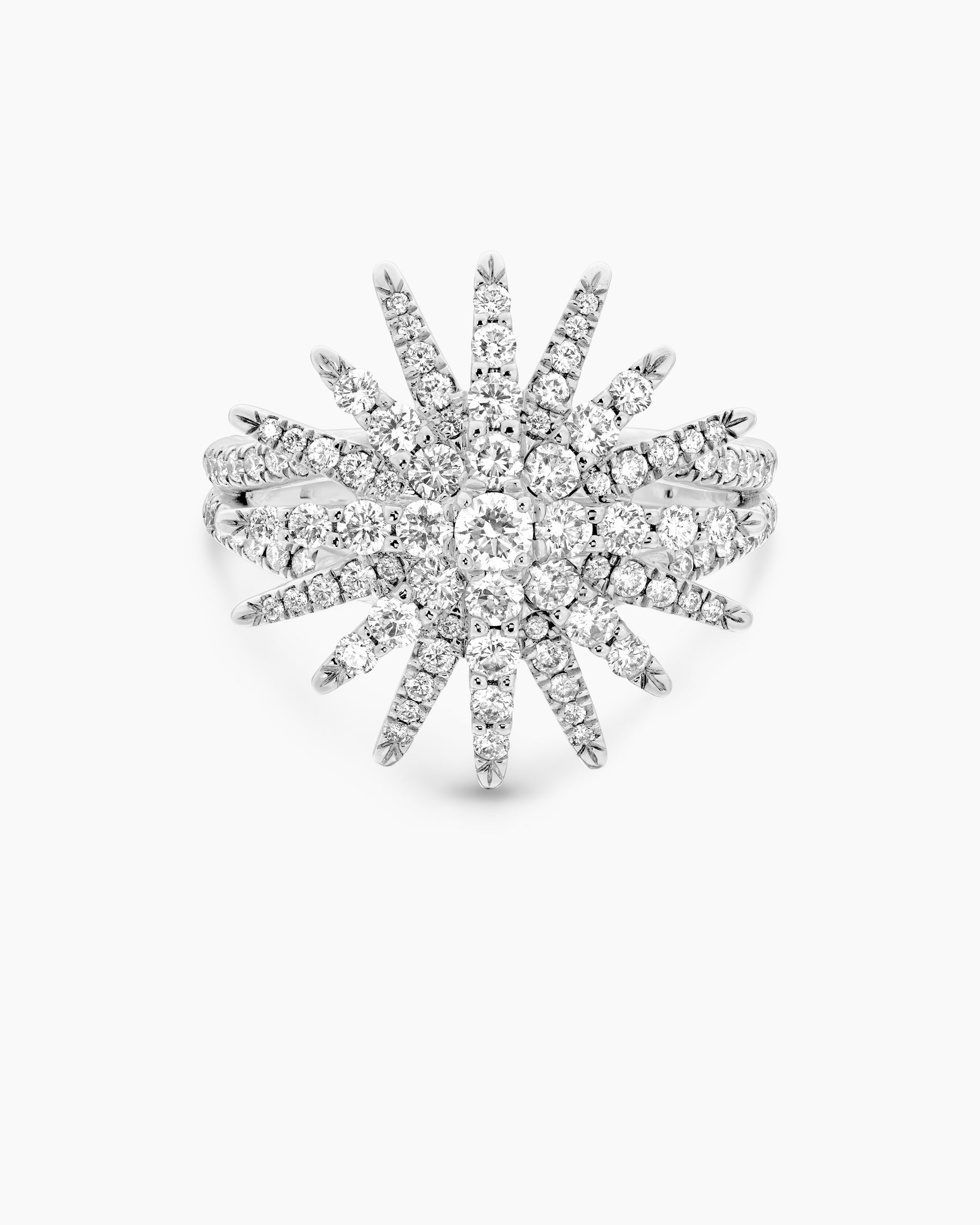 Starburst Ring in 18K White Gold with Diamonds, 20mm - Image 4