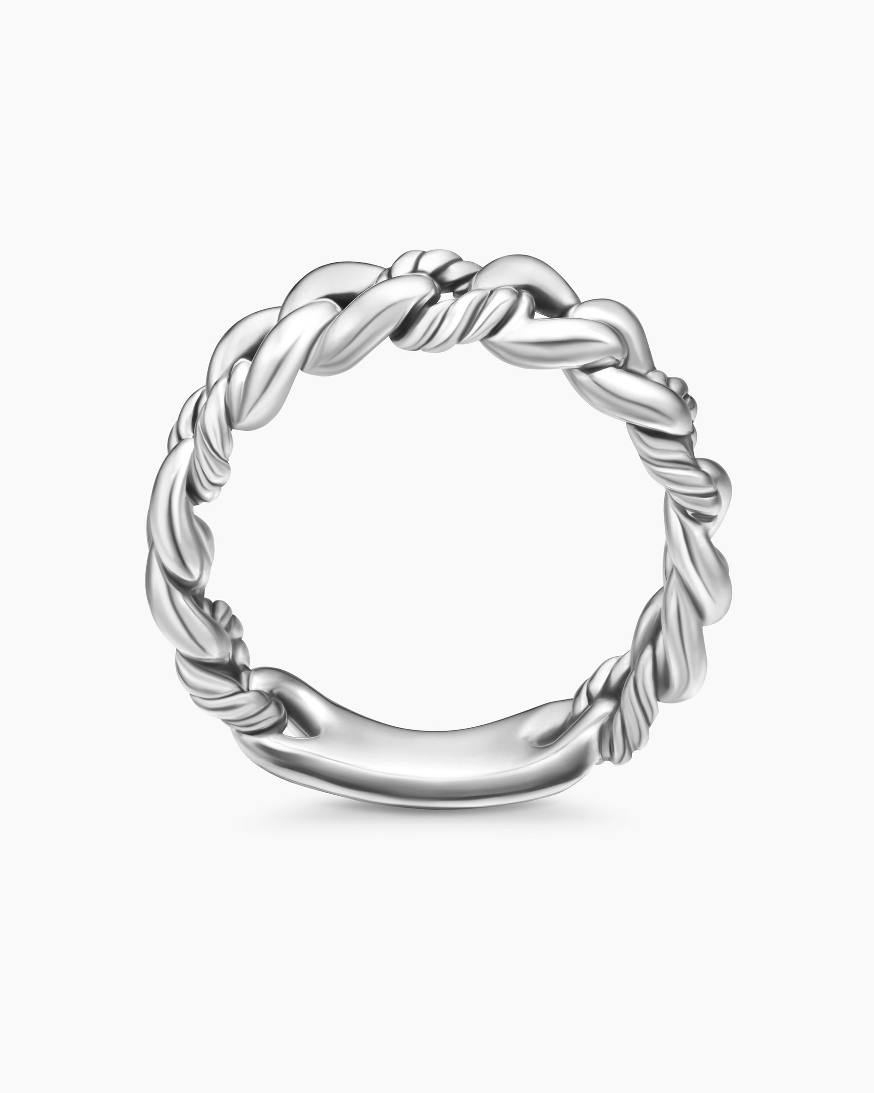 Belmont Curb Link Band Ring in Sterling Silver, 5mm - Image 5