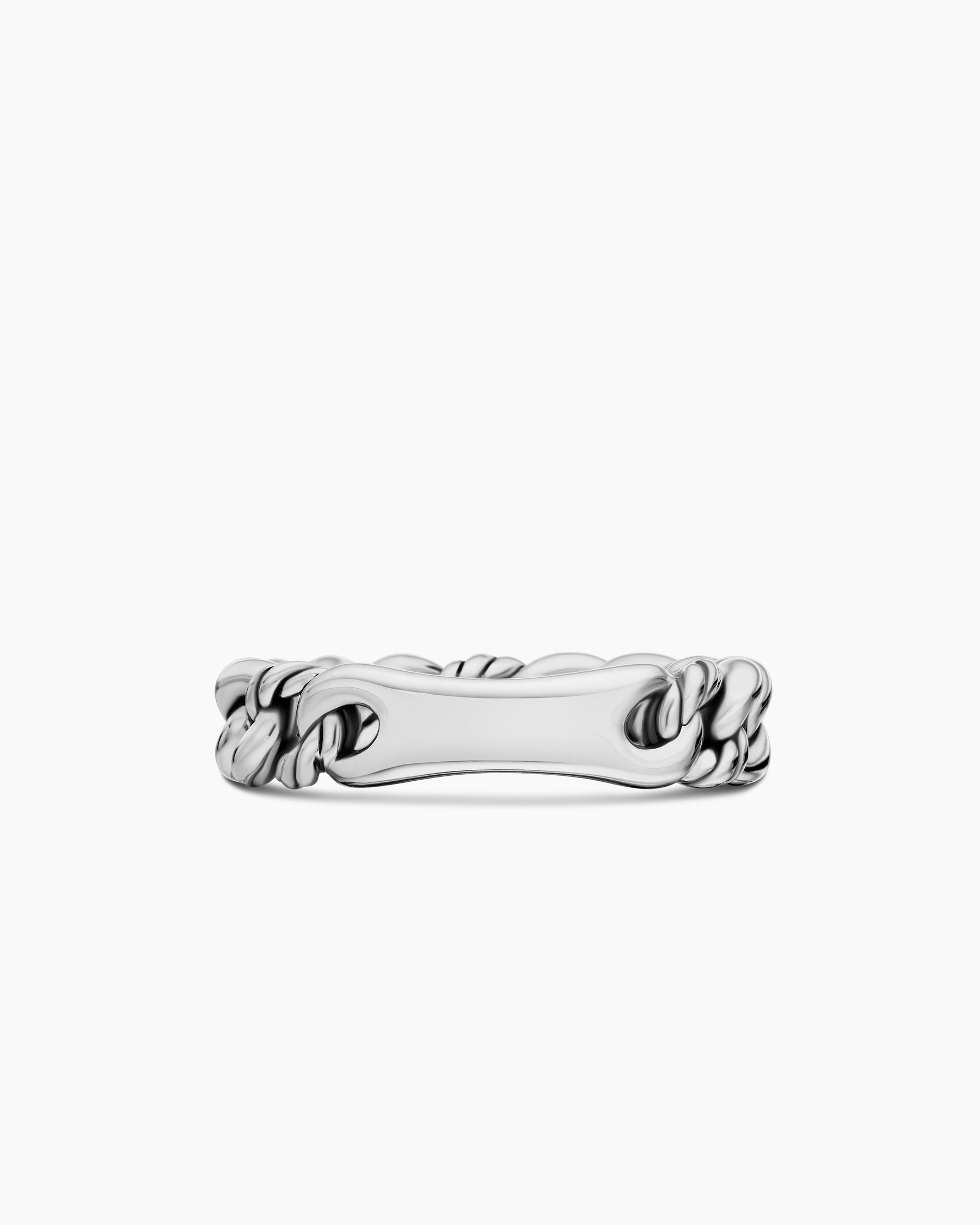 Belmont Curb Link Band Ring in Sterling Silver, 5mm - Image 6