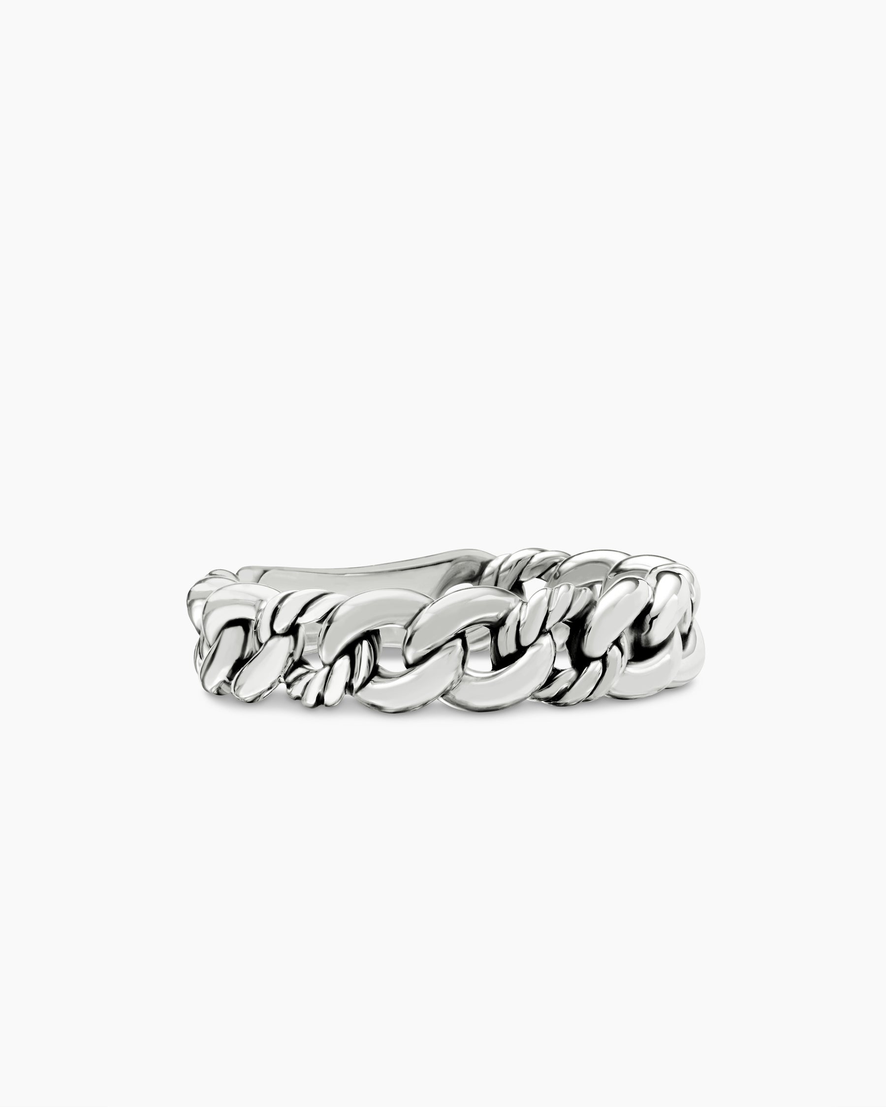 Belmont Curb Link Band Ring in Sterling Silver, 5mm