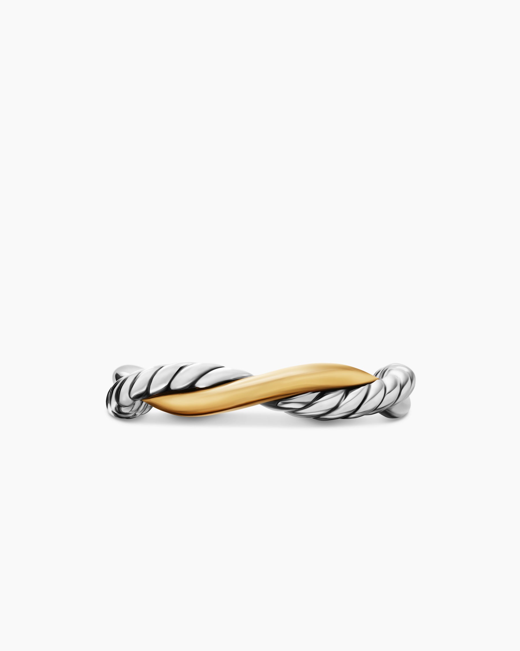 Petite Infinity Band Ring in Sterling Silver with 14K Yellow Gold, 4mm - Image 4