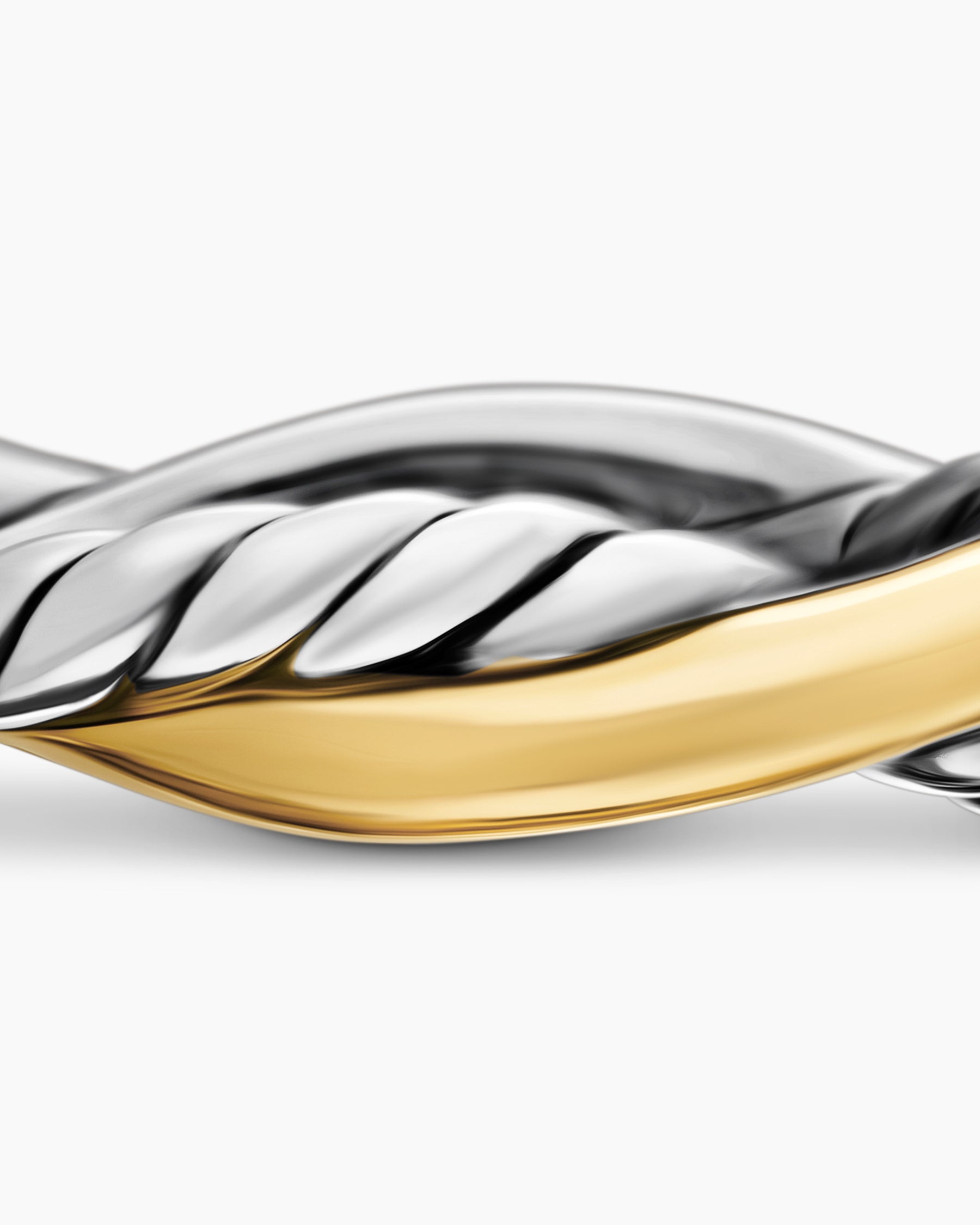 Petite Infinity Band Ring in Sterling Silver with 14K Yellow Gold, 4mm - Image 7