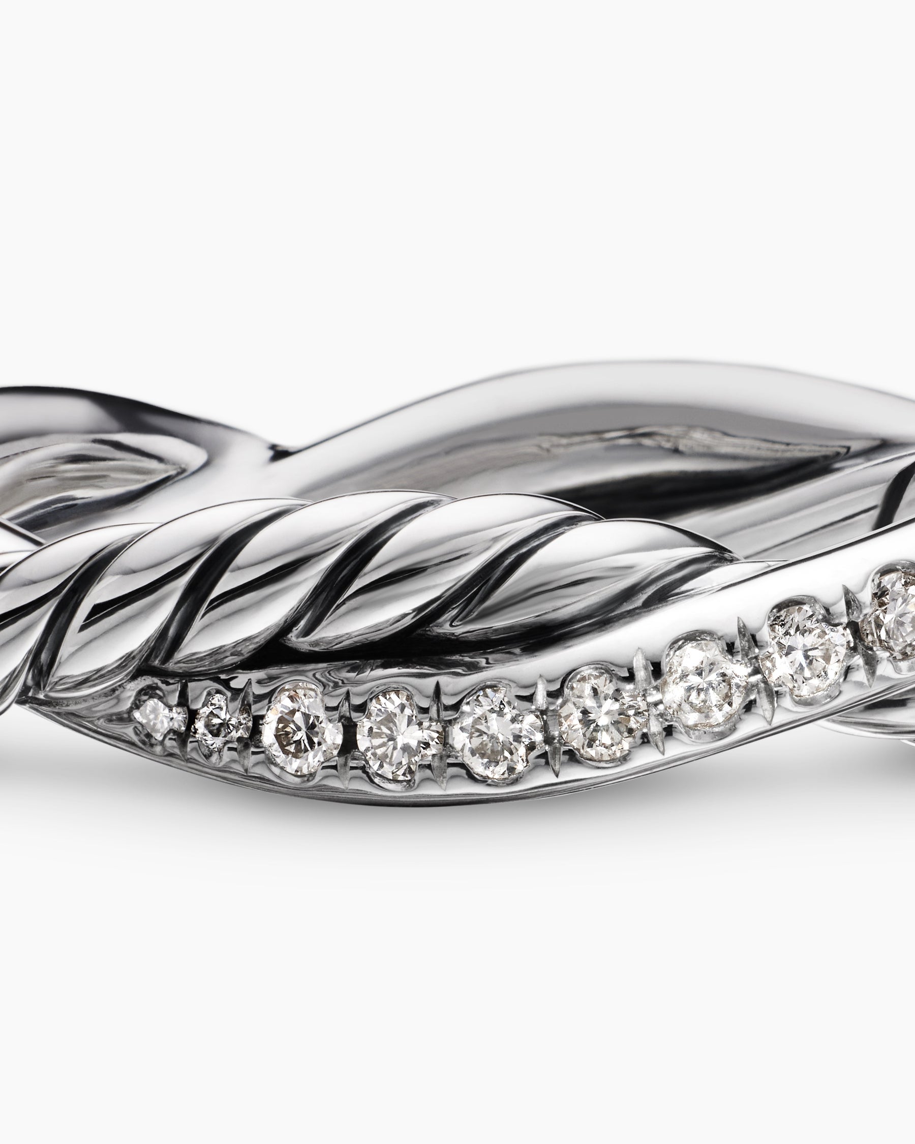 Petite Infinity Band Ring in Sterling Silver with Diamonds, 4mm - Image 7