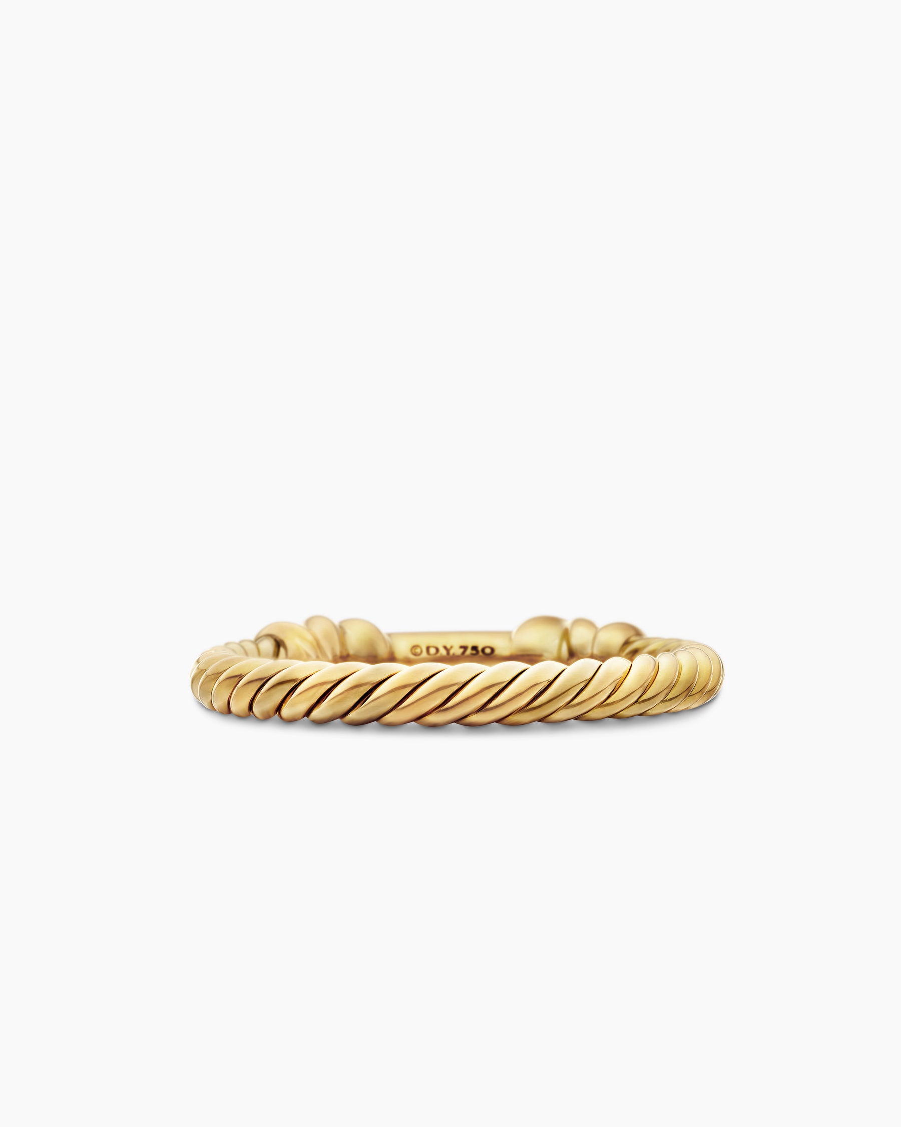 Petite Helena Wrap Band Ring in 18K Yellow Gold with Diamonds, 4mm - Image 6