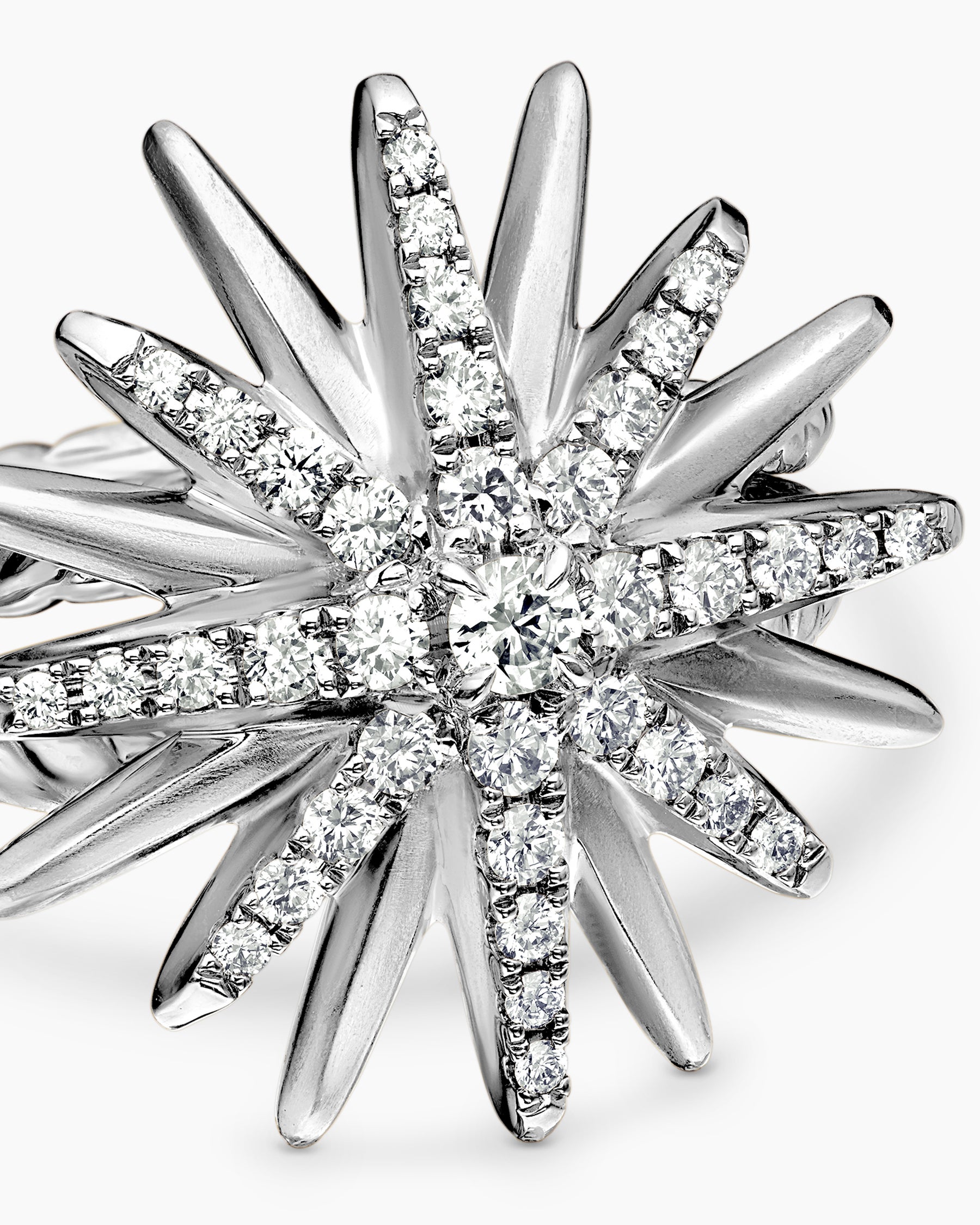Starburst Ring in Sterling Silver with Diamonds, 19mm - Image 5