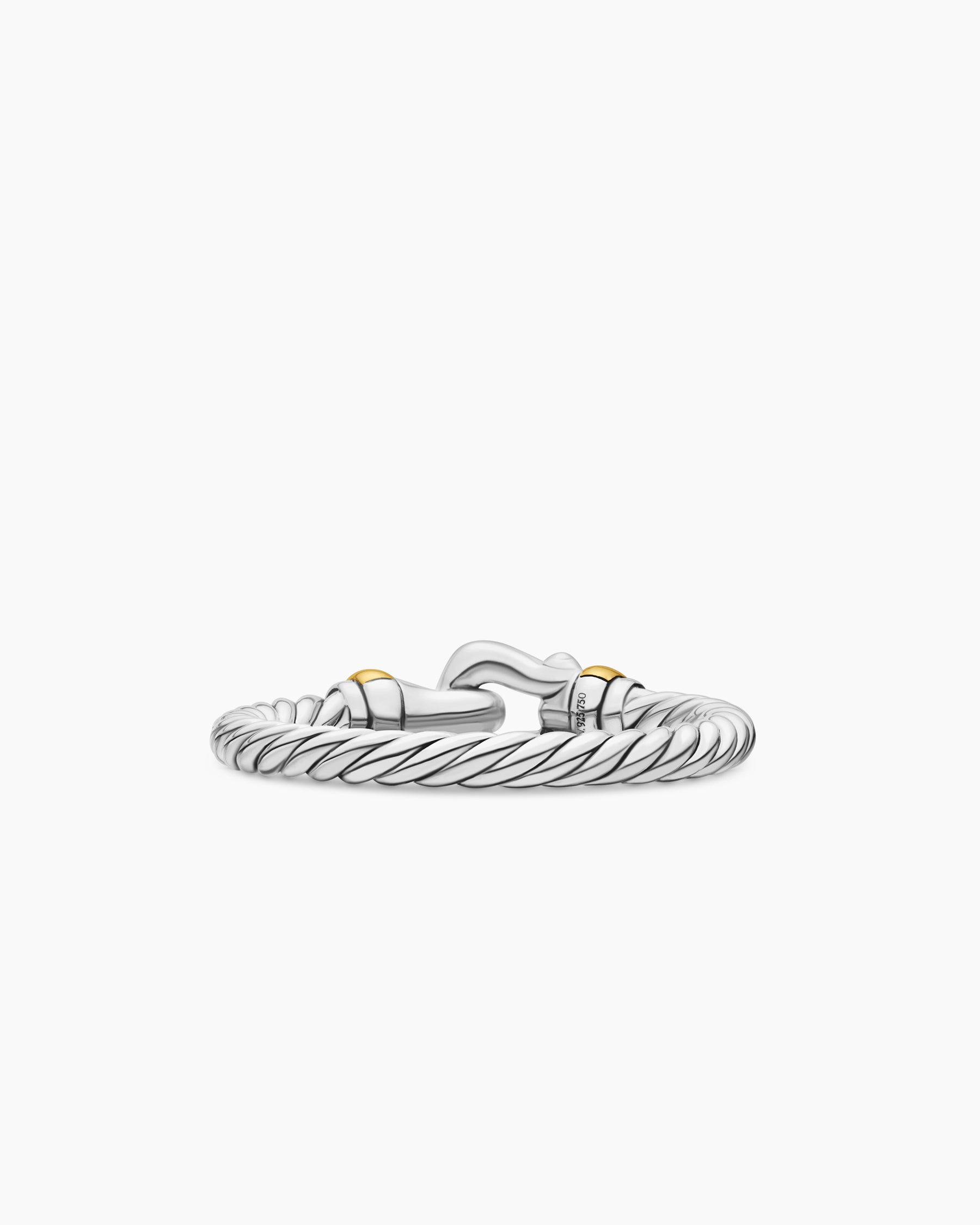 Petite Buckle Ring in Sterling Silver with 18K Yellow Gold, 2mm - Image 6