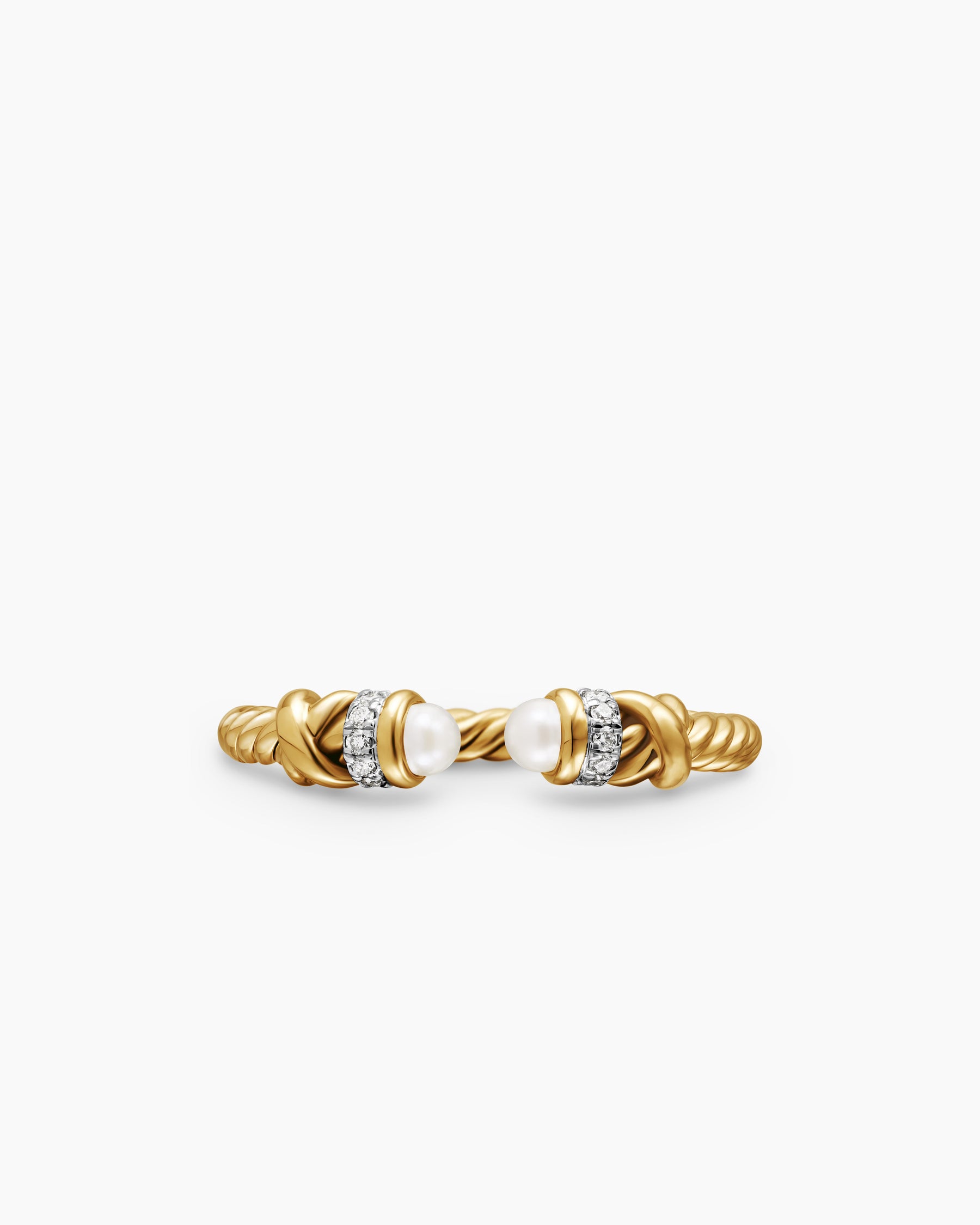 Petite Helena Ring in 18K Yellow Gold with Pearls and Diamonds, 2.5mm - Image 4