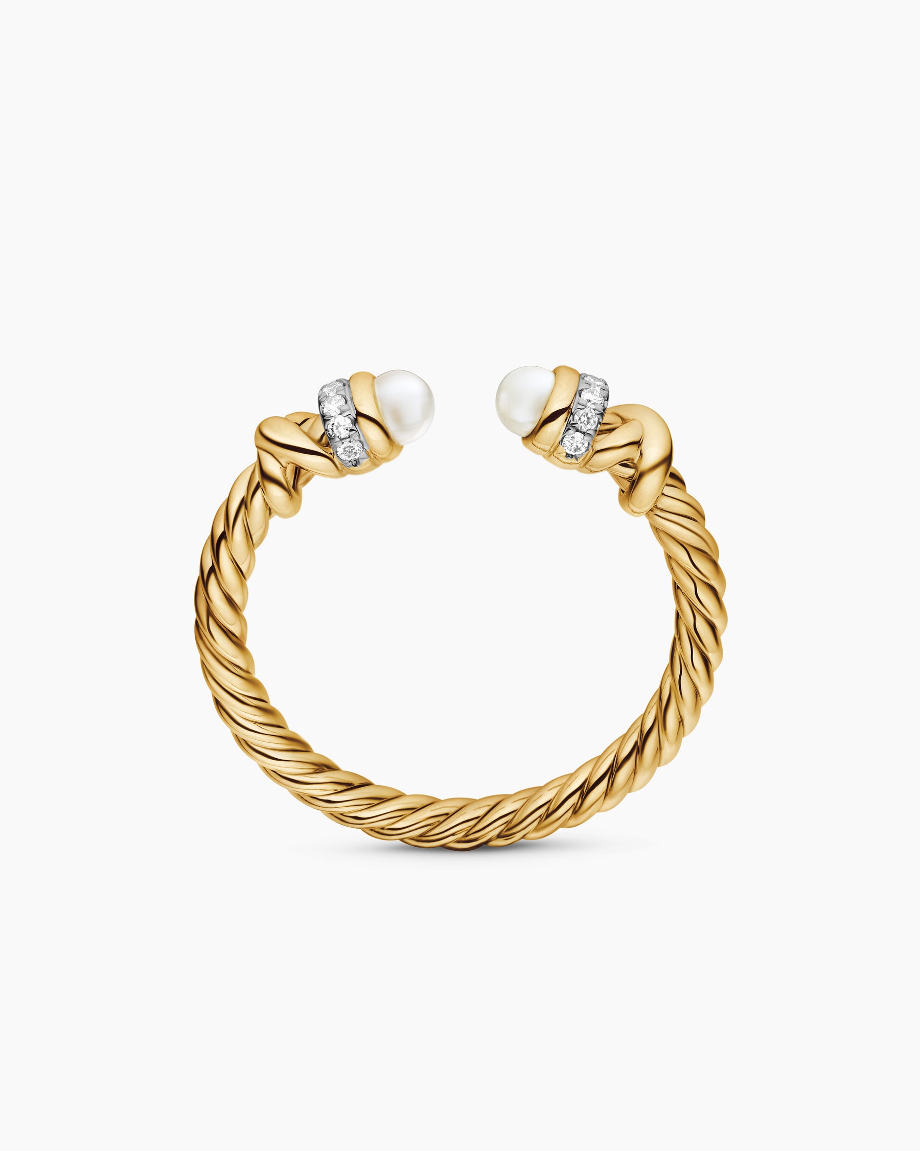Petite Helena Ring in 18K Yellow Gold with Pearls and Diamonds, 2.5mm - Image 5