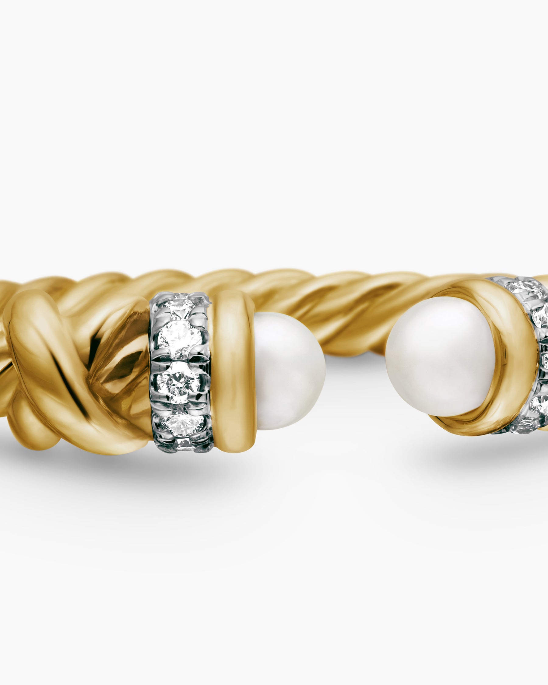 Petite Helena Ring in 18K Yellow Gold with Pearls and Diamonds, 2.5mm - Image 7